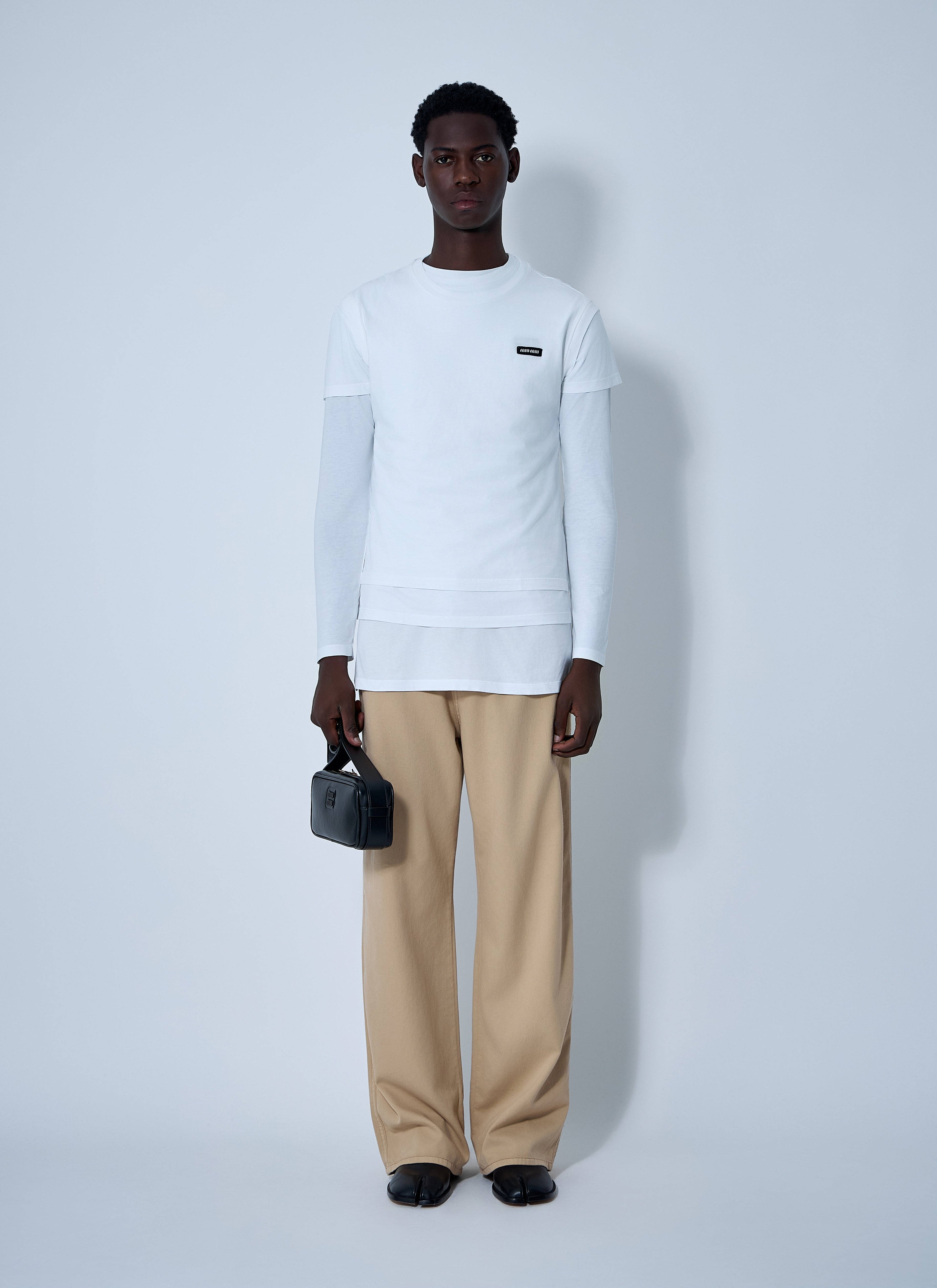 Miu Miu Men Set Of Three Logo Motif T-Shirts by Luosophy