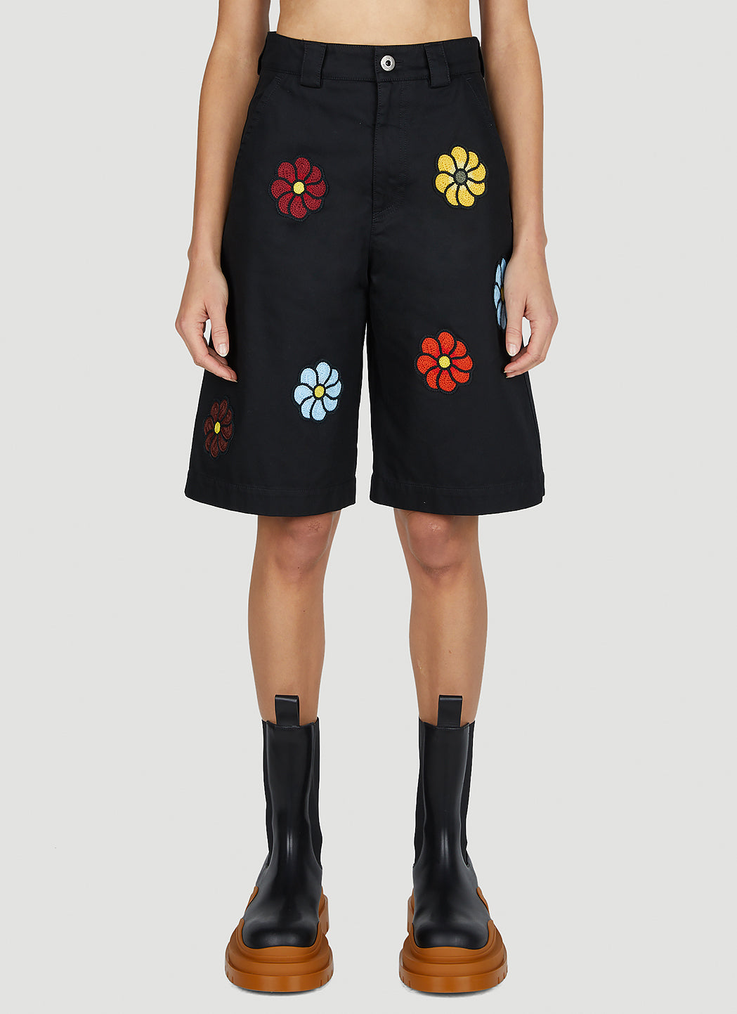 1 Moncler Jw Anderson Women Floral Bermuda Shorts by Luosophy