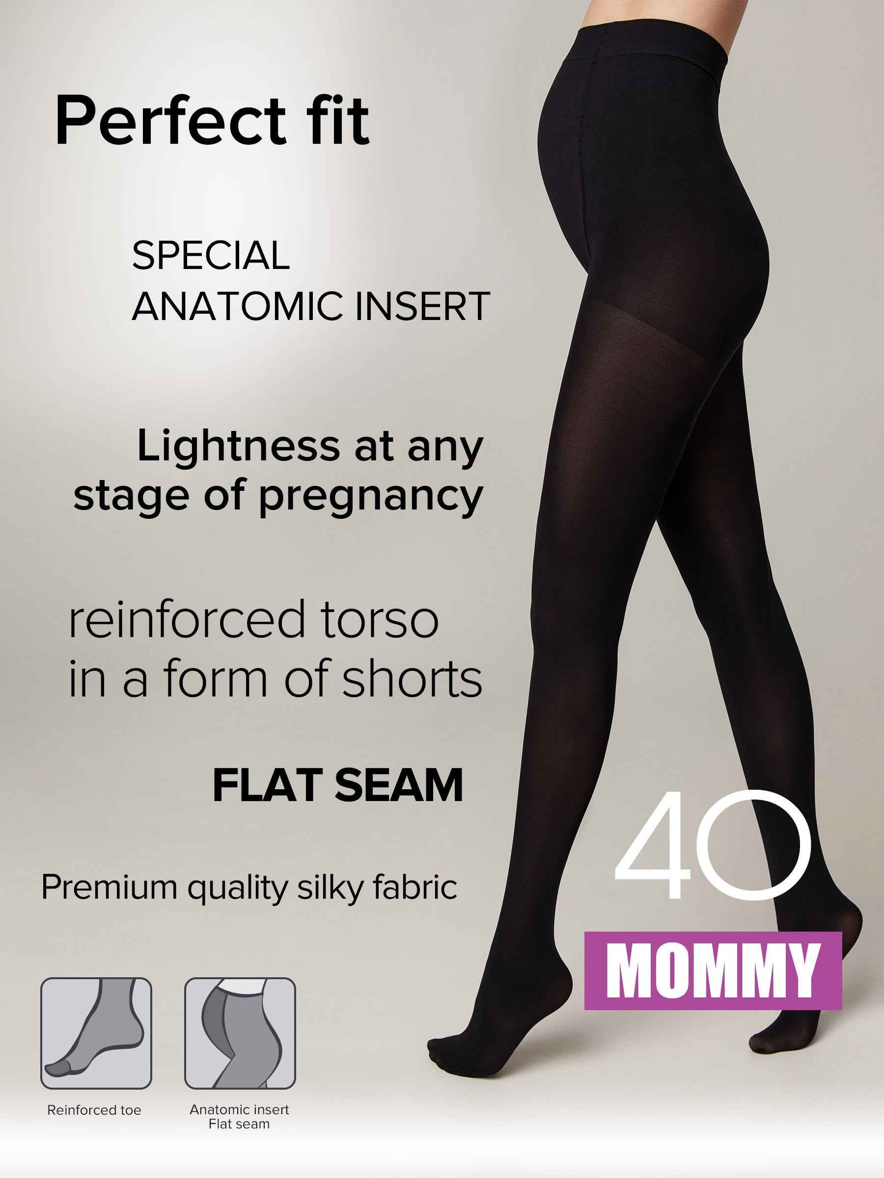 Maternity Tights Conte Mommy 40 Den Silky Touch Support Panties