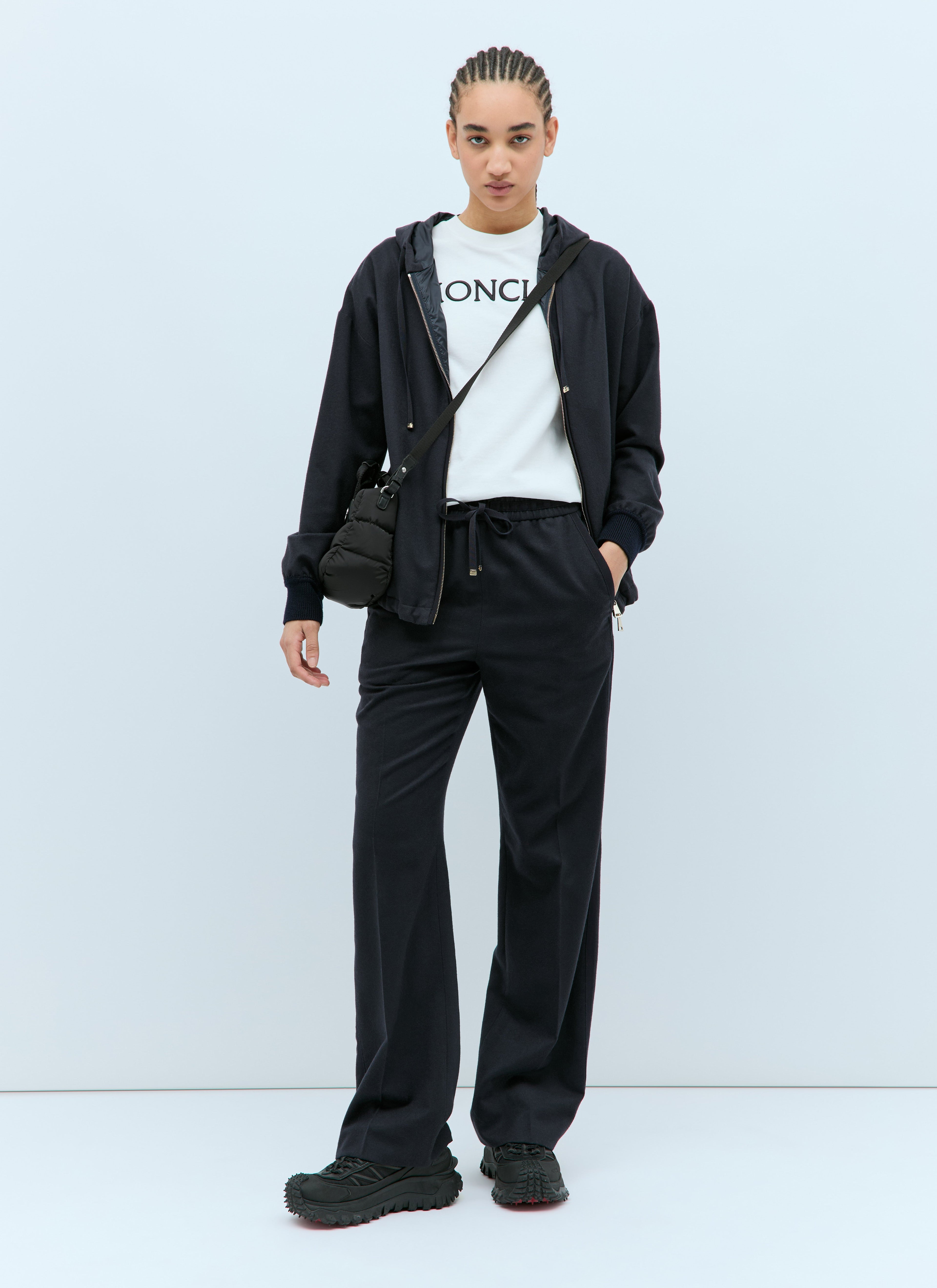 Moncler Women Wool-Blend Drawstring Trackpants by Luosophy