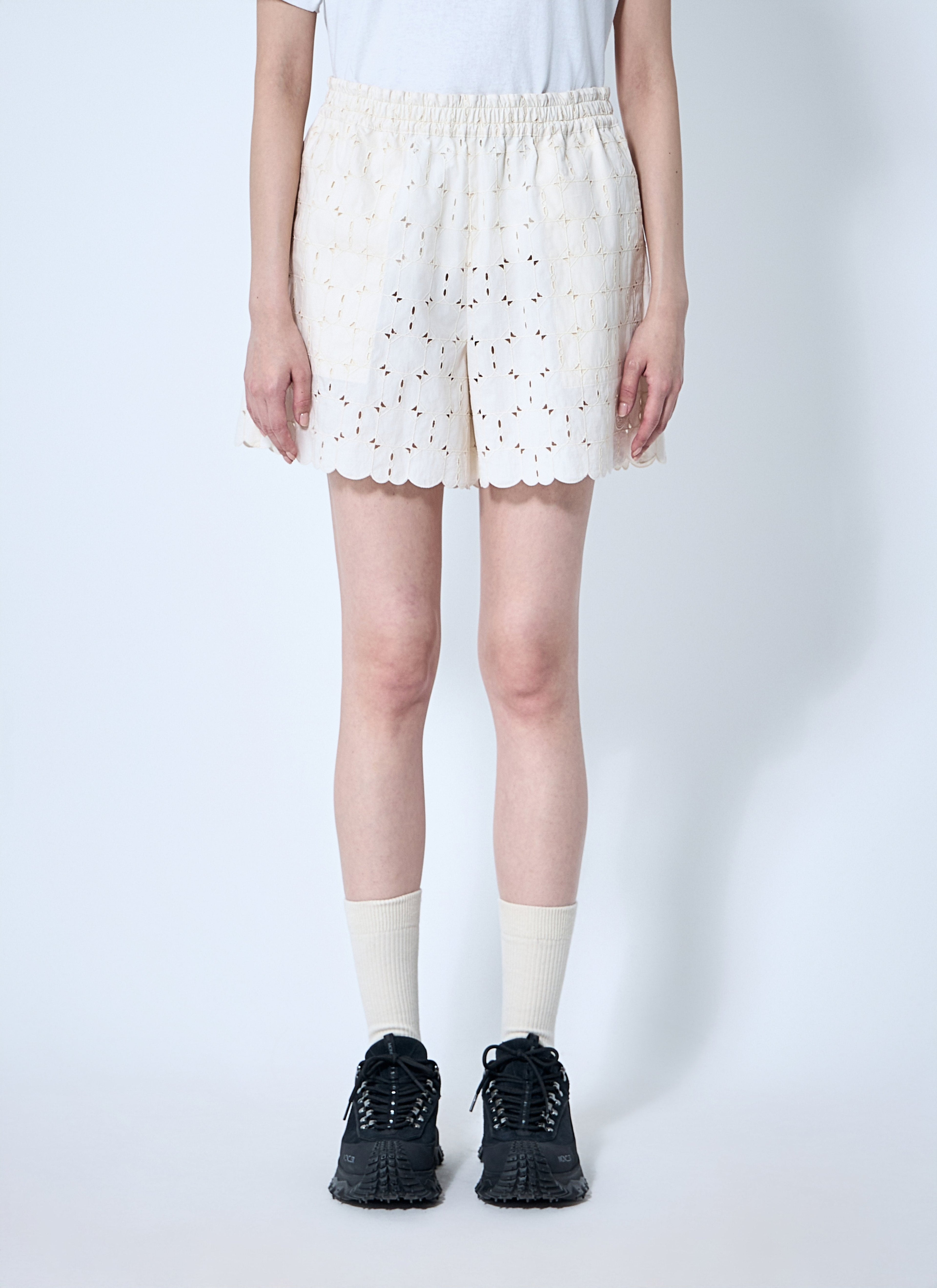 Moncler Women Logo Patch Shorts by Luosophy