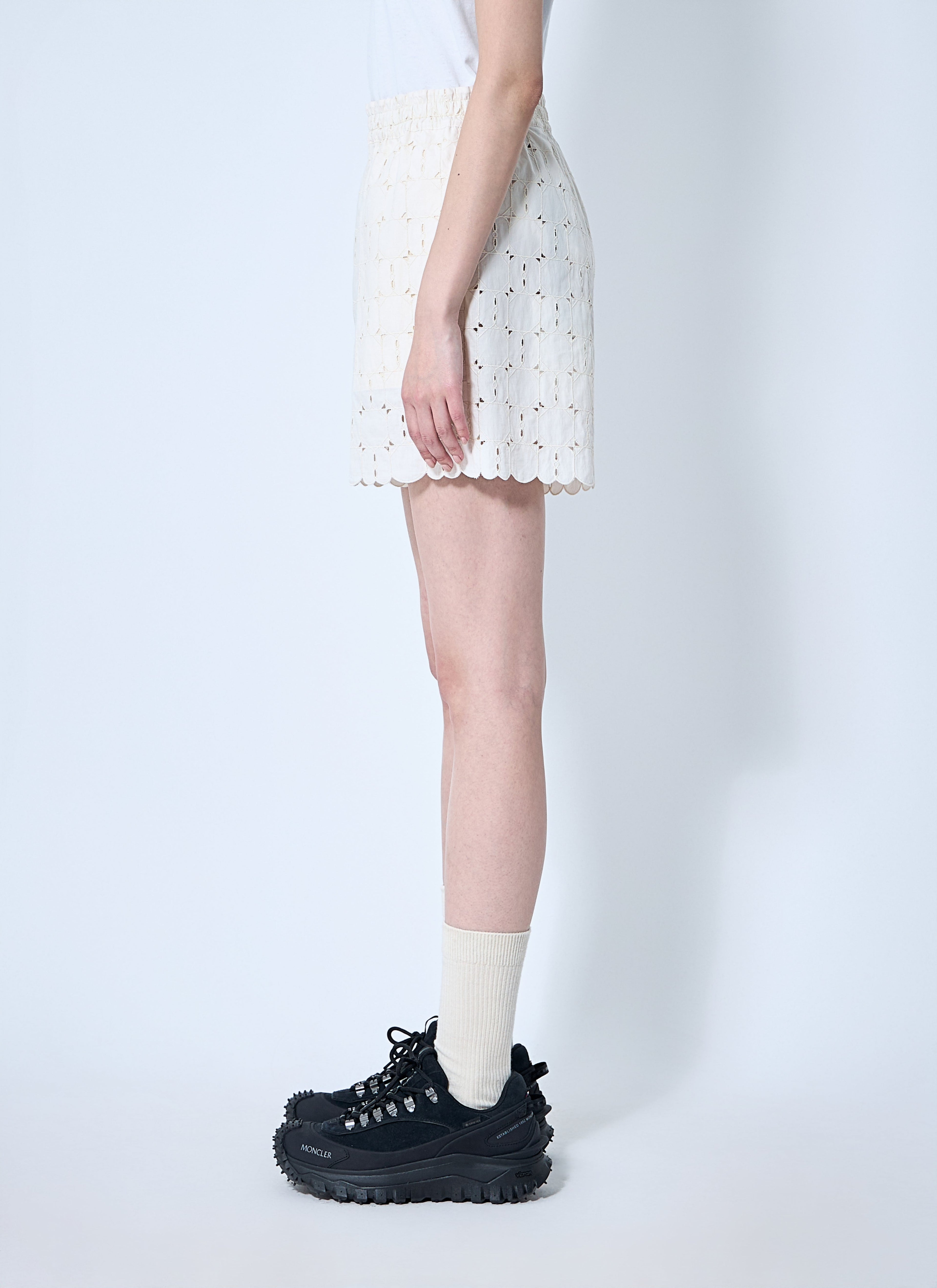 Moncler Women Logo Patch Shorts by Luosophy