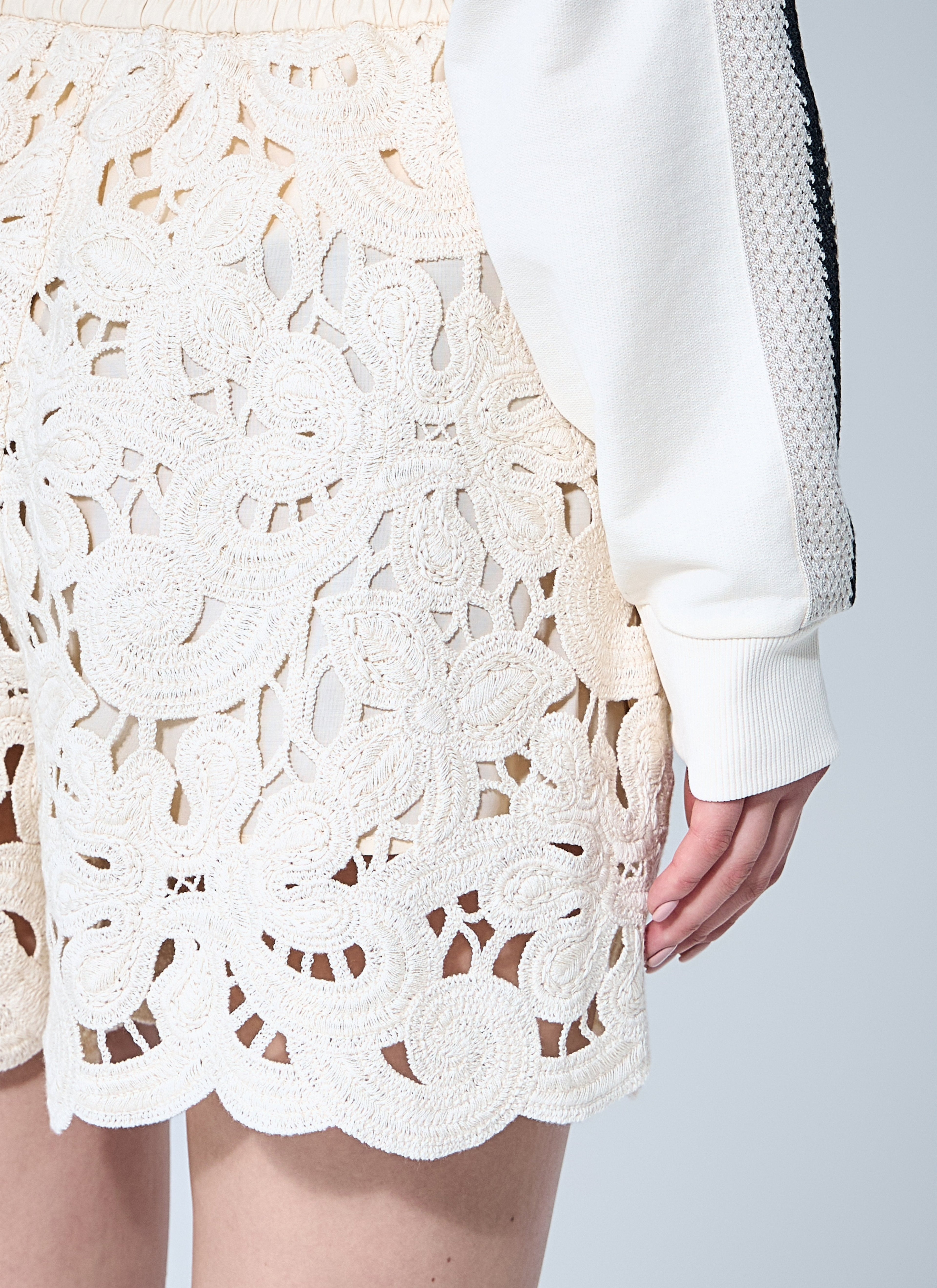 Moncler Women Embroidery Anglaise Shorts by Luosophy