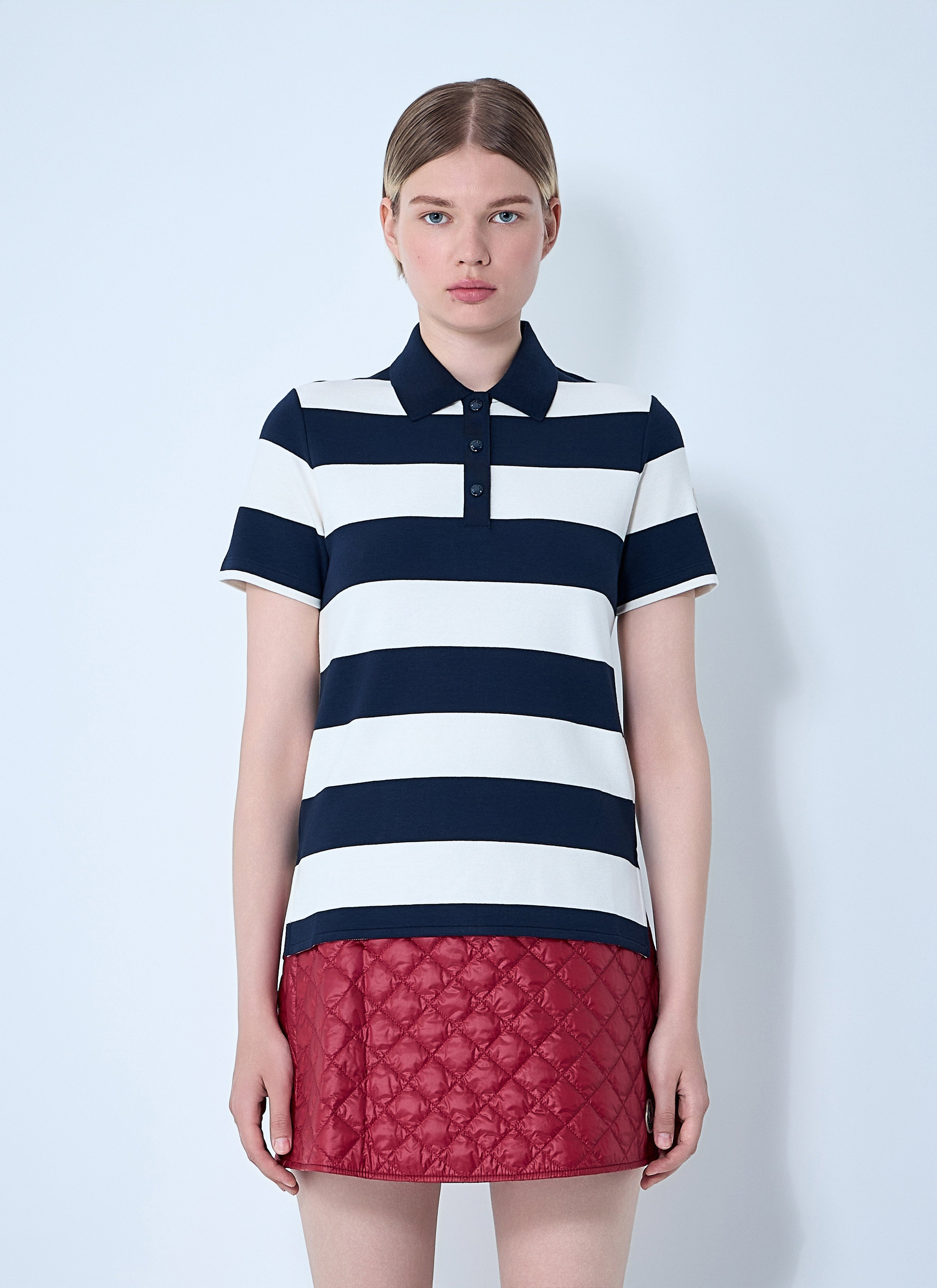 Moncler Women Striped Polo Shirt by Luosophy
