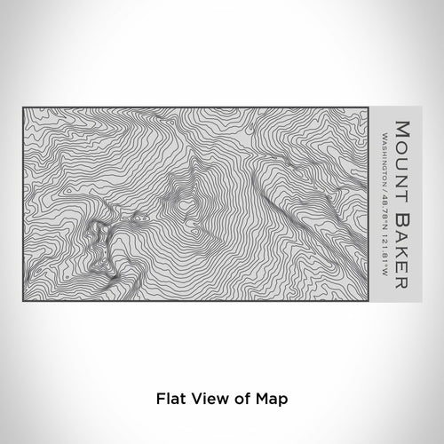 Mount Baker Washington Engraved Topographic Map Insulated Bottle - 17oz Custom Stainless Steel