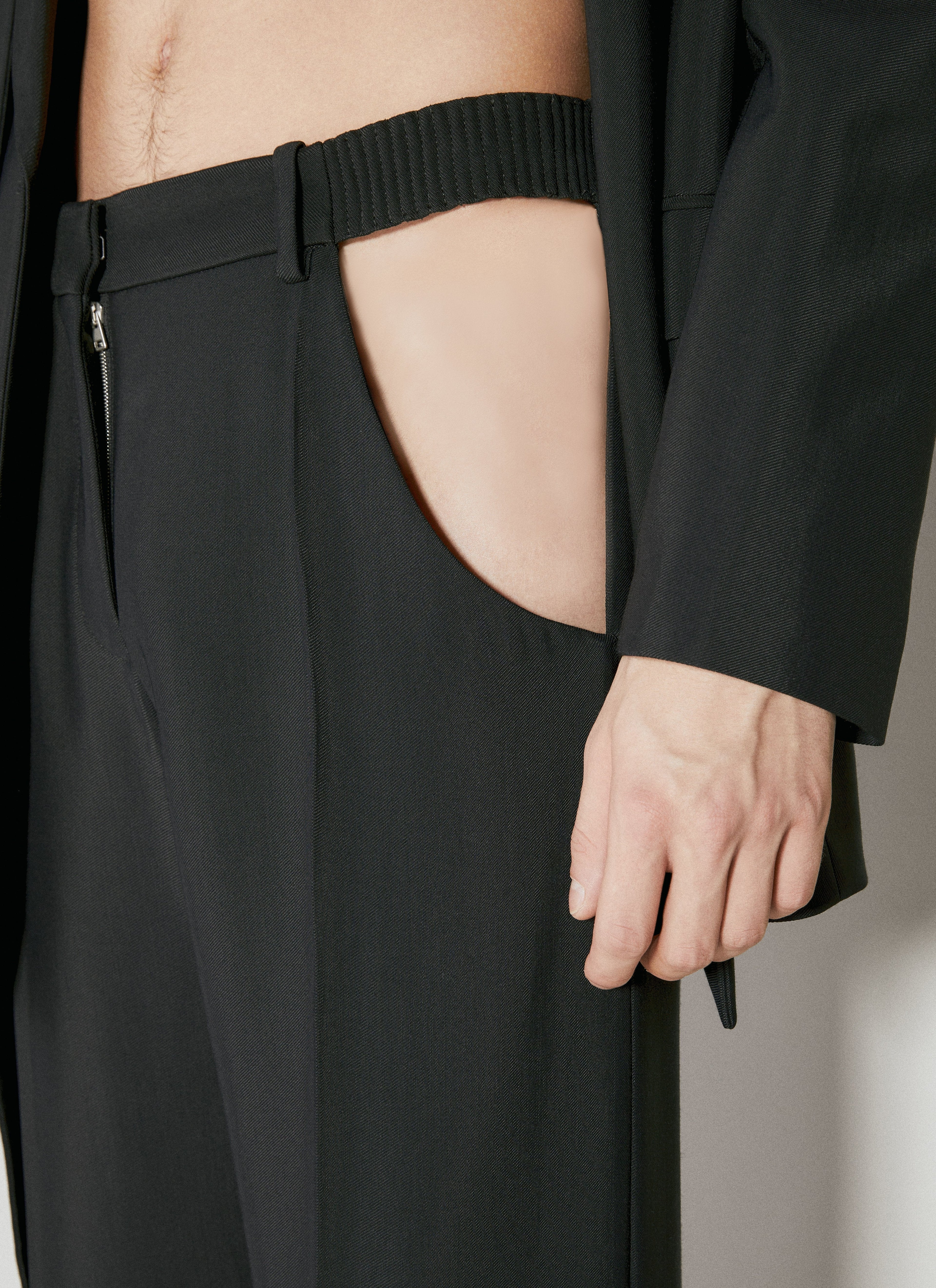 Mugler Men Cut-Out Tailored Pants by Luosophy