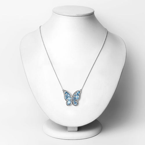 5.54 Carat Genuine Swiss Blue Topaz .925 Sterling Silver Necklace by Bids.com