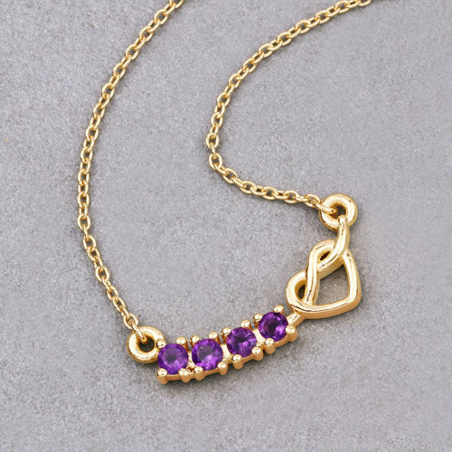 0.24 Carat Genuine Amethyst .925 Sterling Silver Necklace by Bids.com