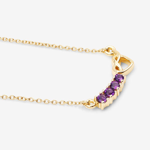 0.24 Carat Genuine Amethyst .925 Sterling Silver Necklace by Bids.com