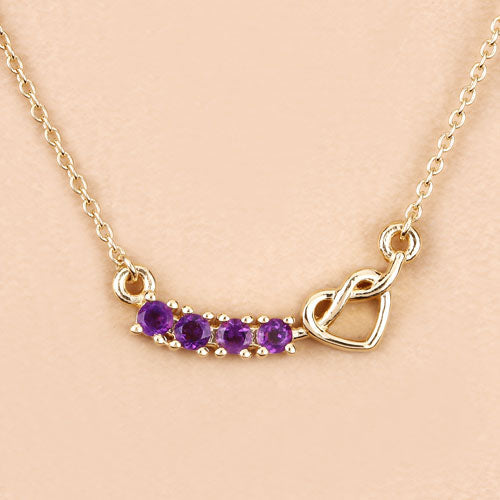 0.24 Carat Genuine Amethyst .925 Sterling Silver Necklace by Bids.com