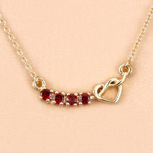 0.32 Carat Genuine Garnet .925 Sterling Silver Necklace by Bids.com