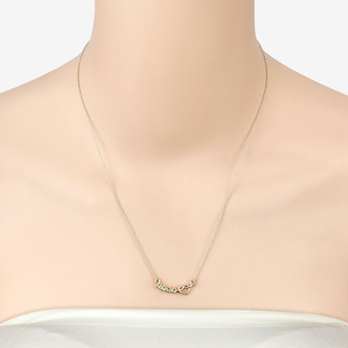 0.28 Carat Genuine Peridot .925 Sterling Silver Necklace by Bids.com