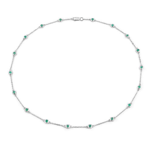 1.80 Carat Genuine Emerald .925 Sterling Silver Necklace by Bids.com