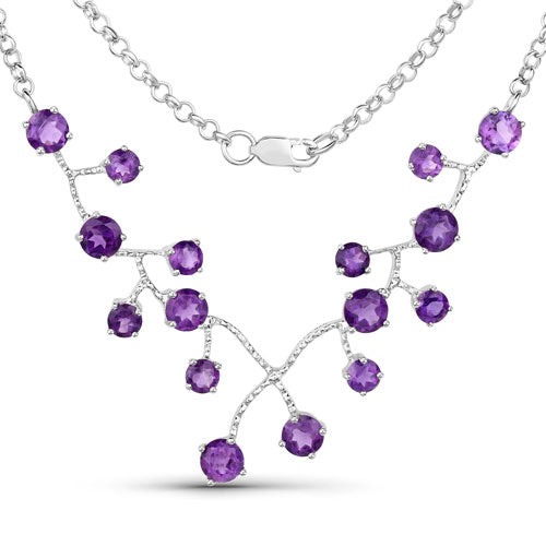 5.36 Carat Genuine Amethyst .925 Sterling Silver Necklace by Bids.com