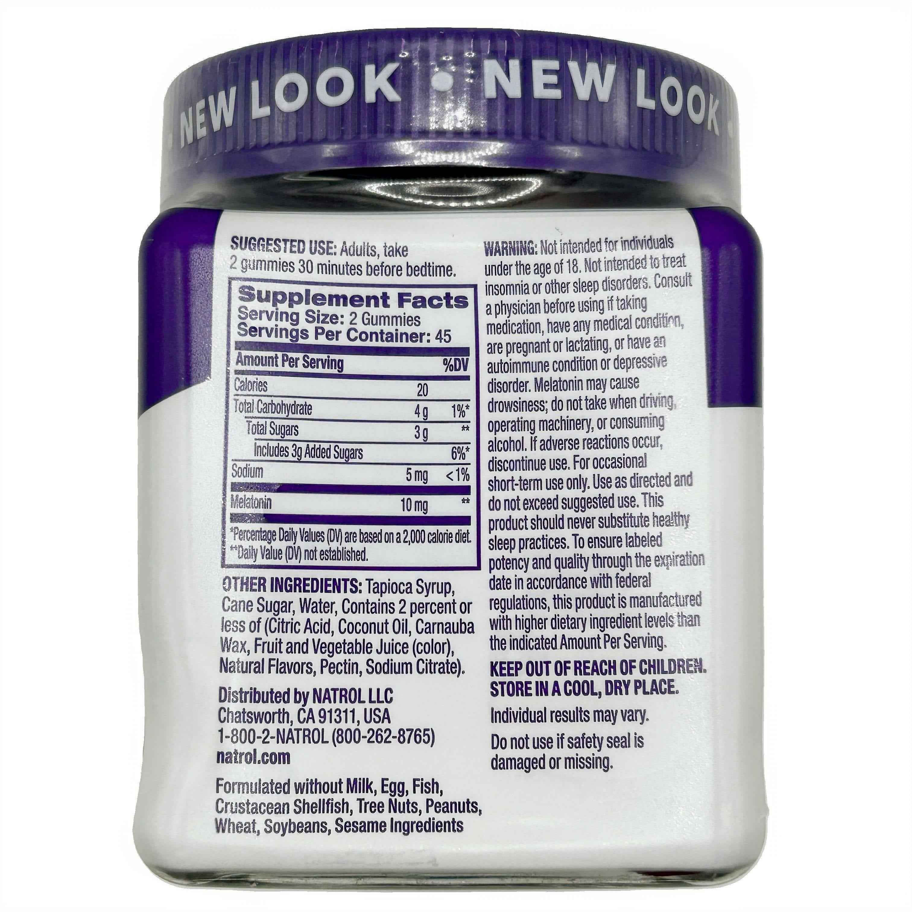 Natrol Melatonin Gummies – Strawberry Flavor, 10 mg per serving (90 Gummies)