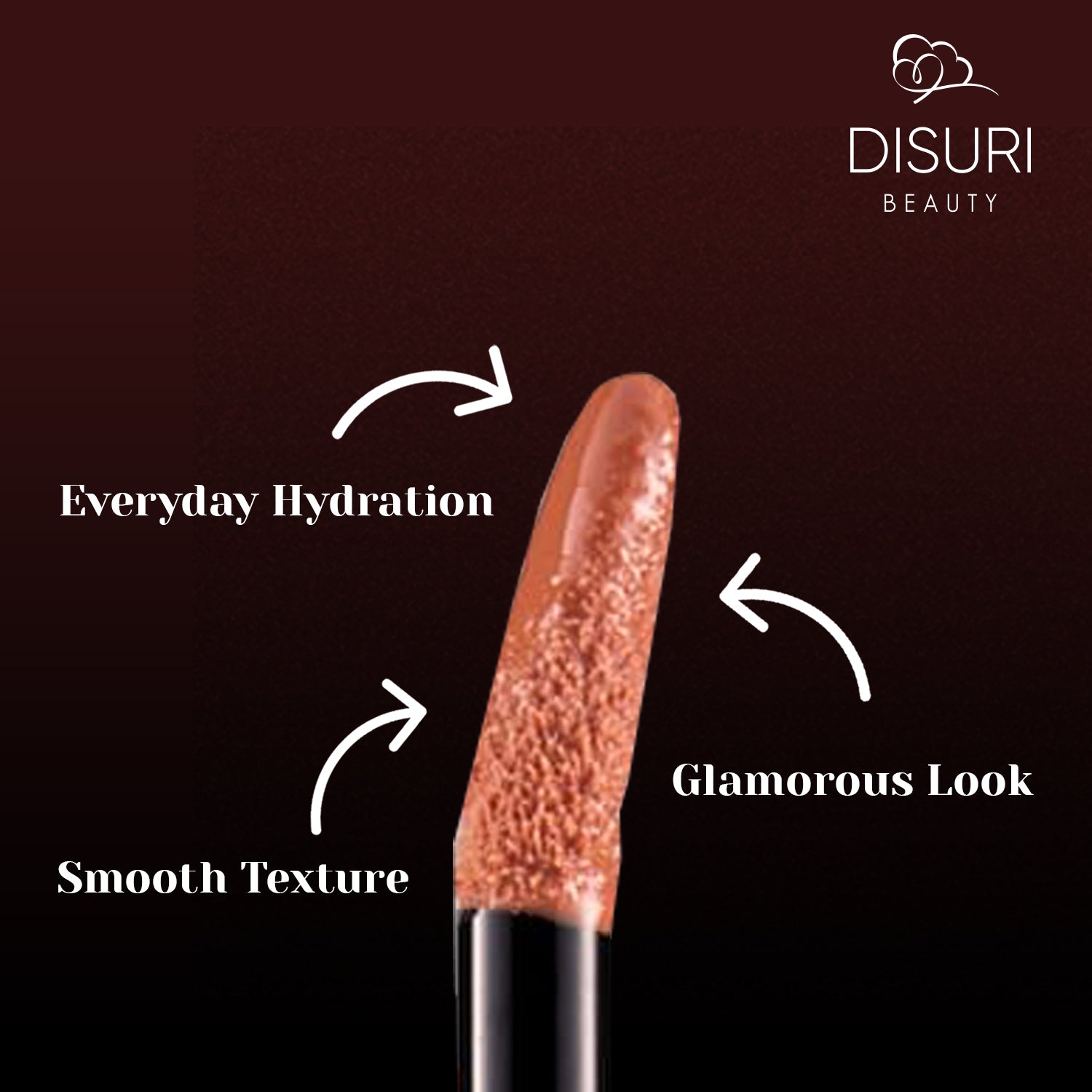 DISURI Beauty Glossy Blast Lip Gloss - Cafe Con Leche (M48)