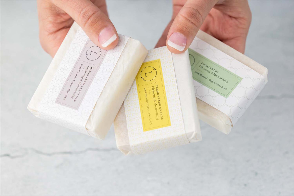 Set of 6 Handmade cold process ,Natural Soap Bars in gift Set box