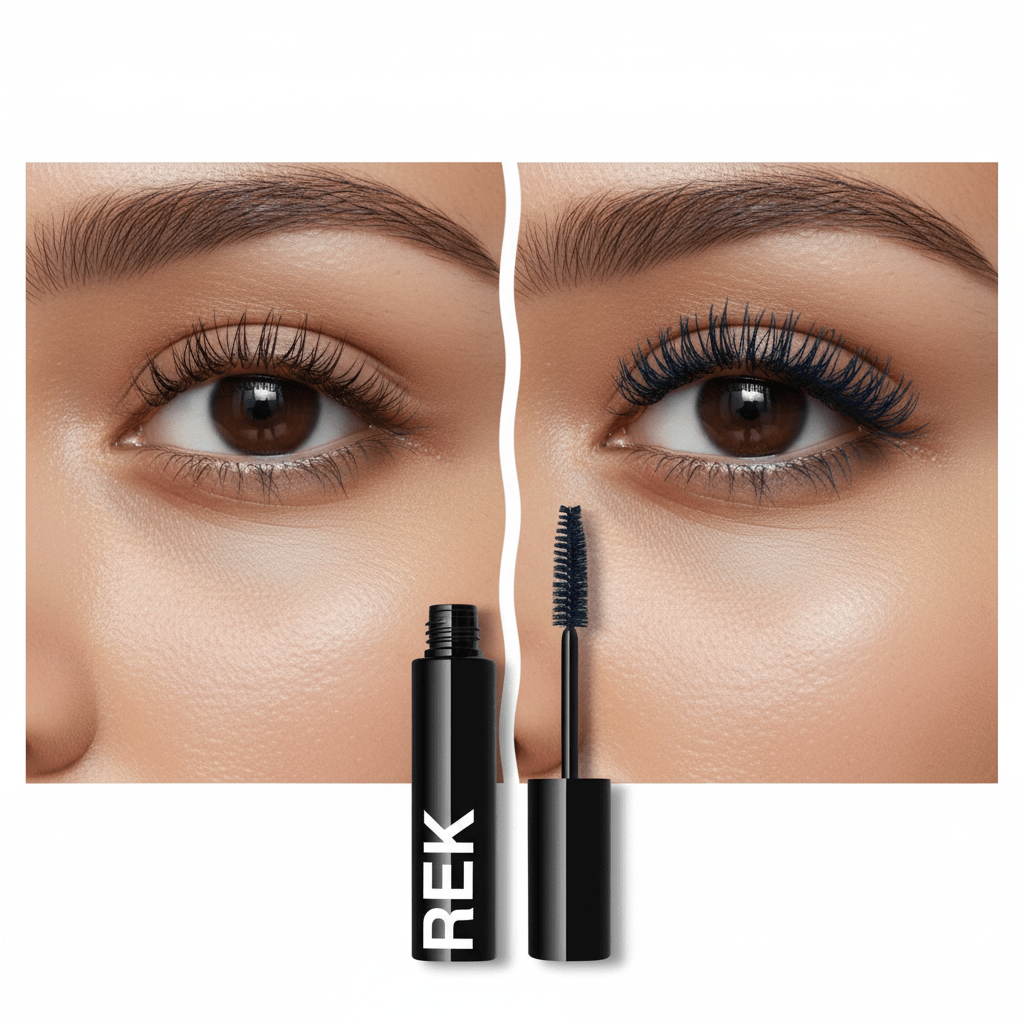 The viral Navy Sensitive Mascara that brightens your eyes without irritation by REK Cosmetics