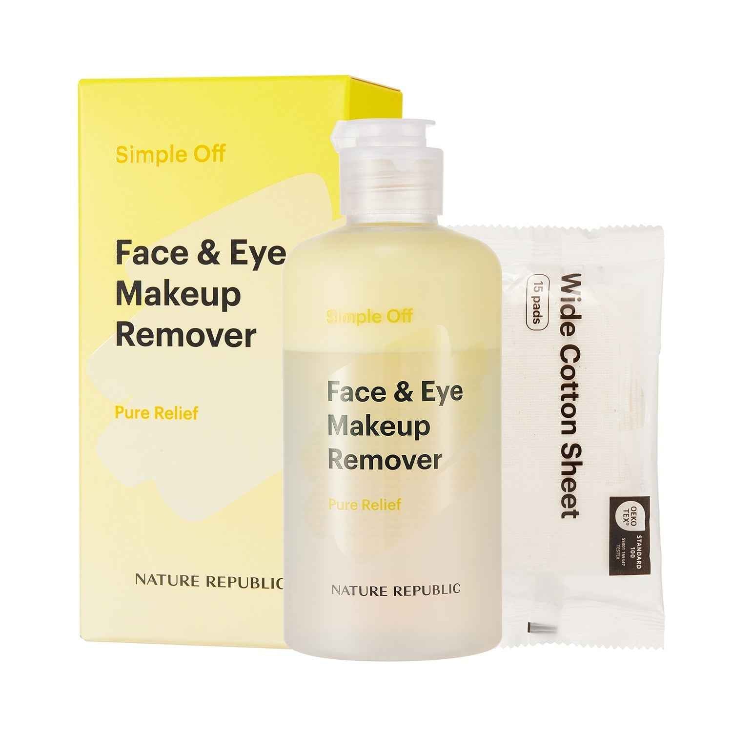 Simple Off Face & Eye Makeup Remover Special Set - Pure Relief