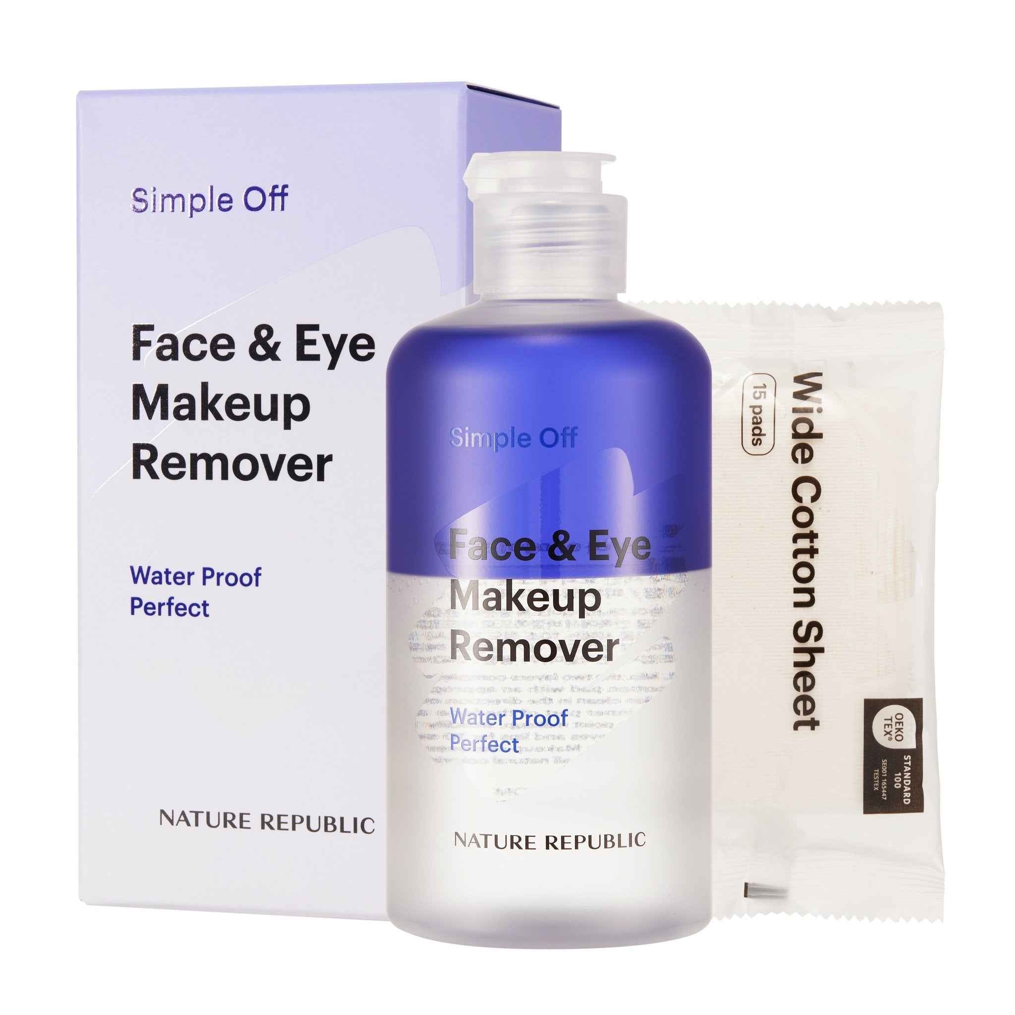 Simple Off Face & Eye Makeup Remover Water Proof Perfect Special Set