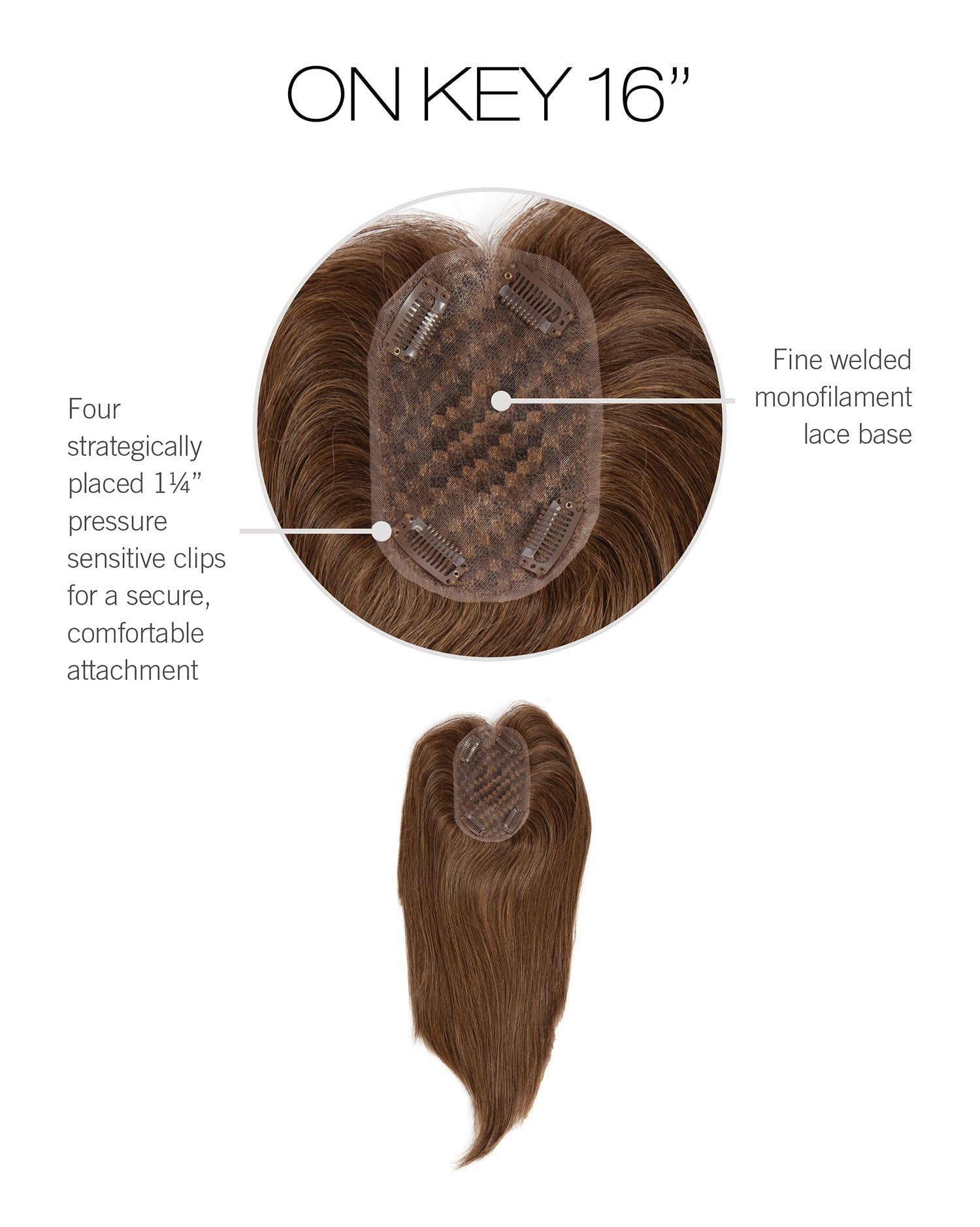 On Key 16" Hair Topper