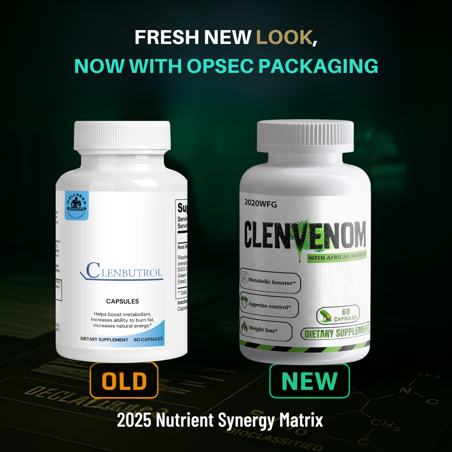CLENVENOM: Thermogenic Complex | 60 Capsules - Green Tea Extract, Raspberry Ketones & Natural Energy Support by 2020WFG