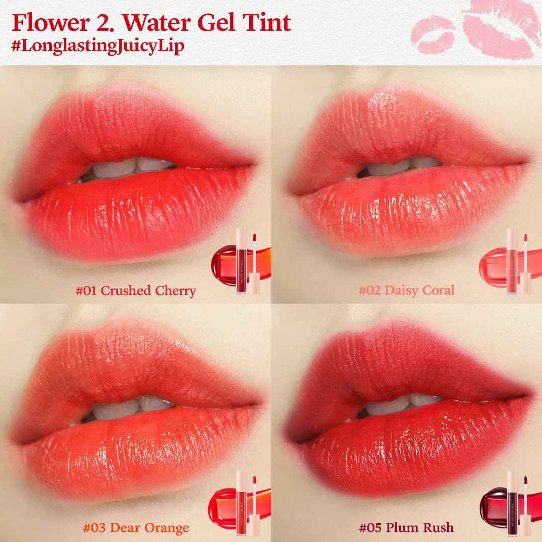 By Flower Water Gel Tint 01 Crushed Cherry