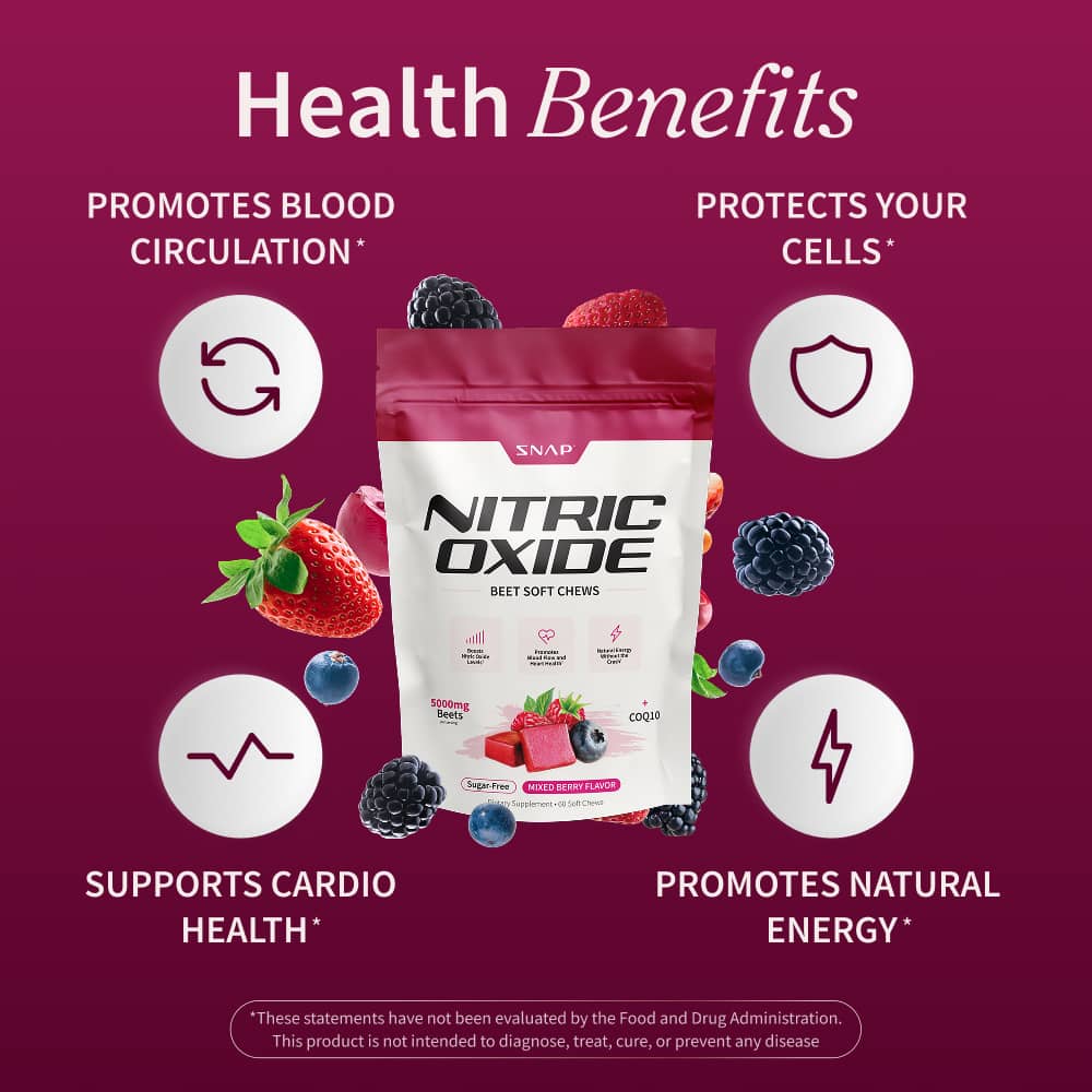 Nitric Oxide Beet Soft Chews - Buy 2, Get 1 Free! - DestGlow