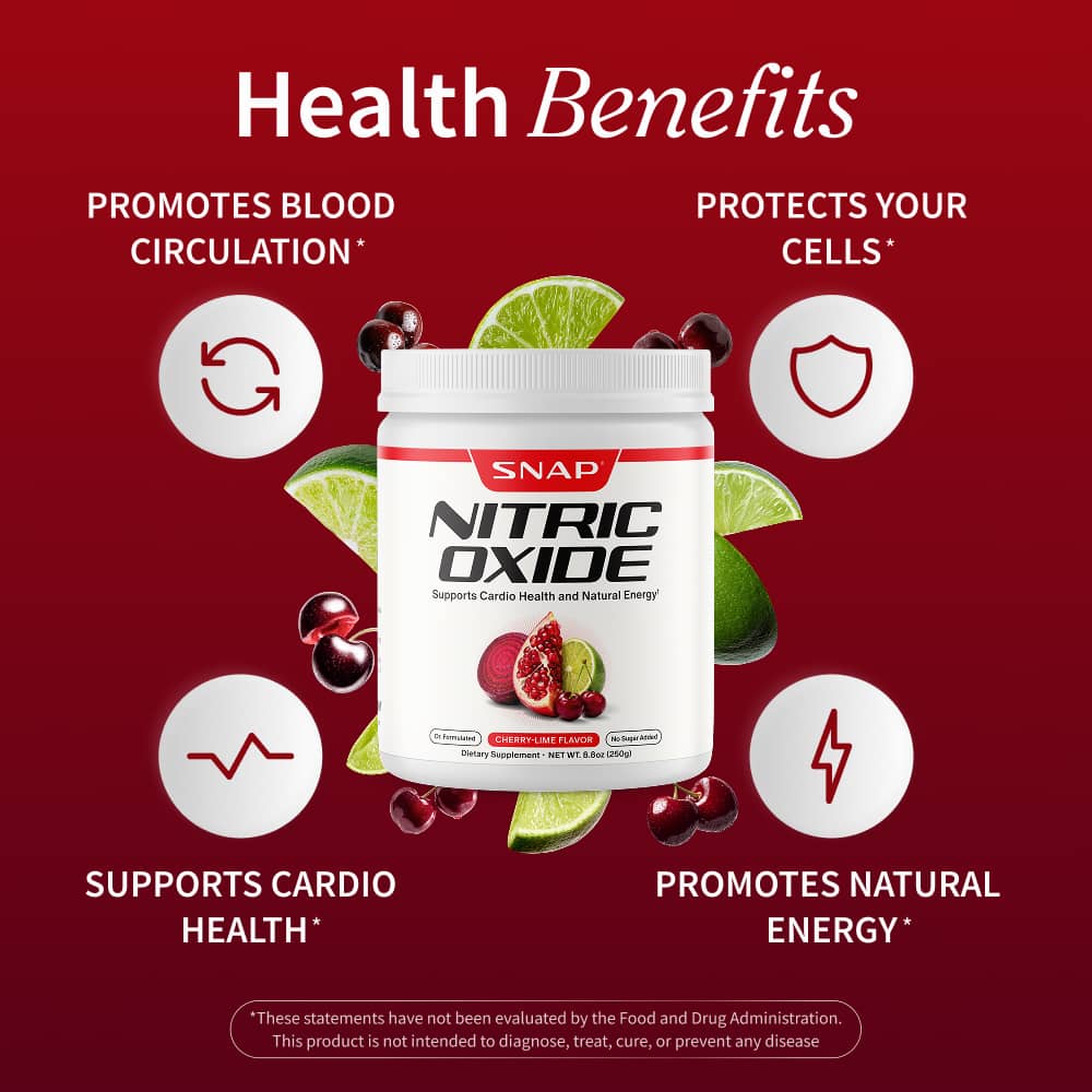 Nitric Oxide Organic Beets - Cherry Lime Flavor by Snap Supplements