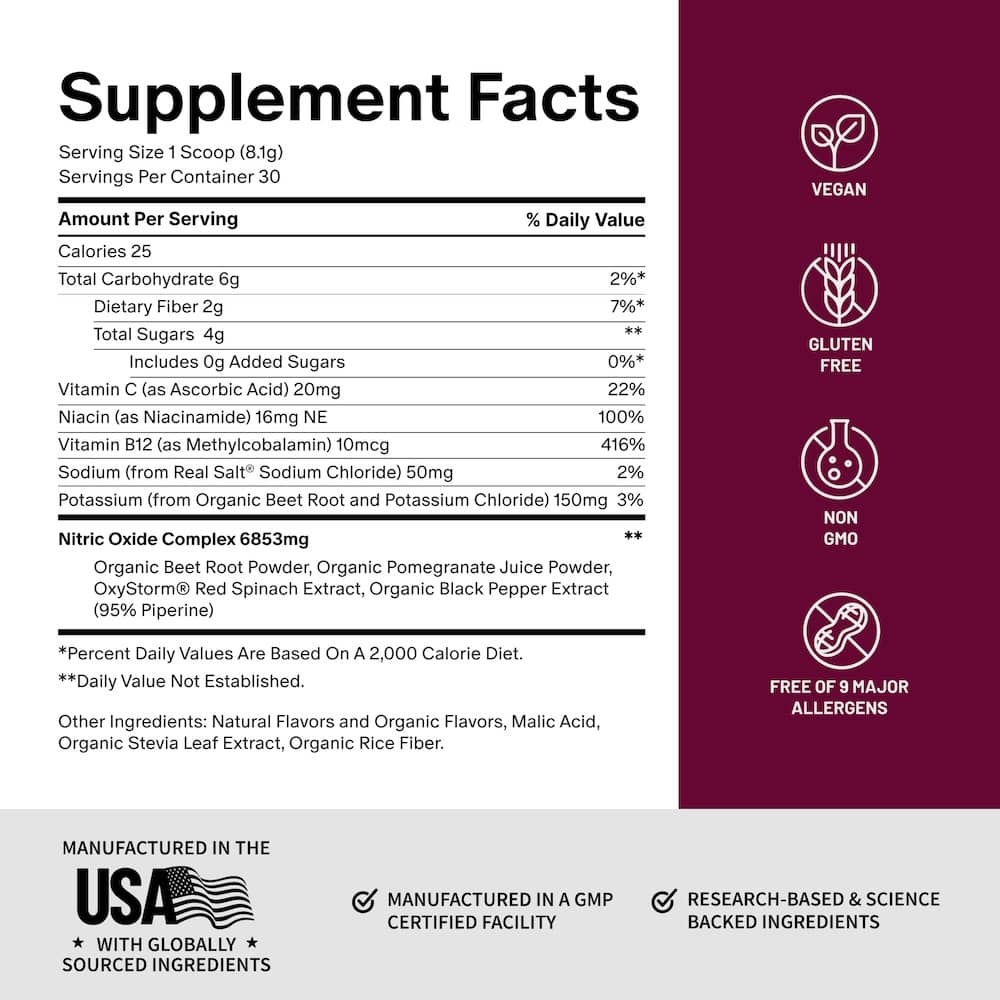 Nitric Oxide Organic Beets - Mixed Berry Flavor - DestGlow