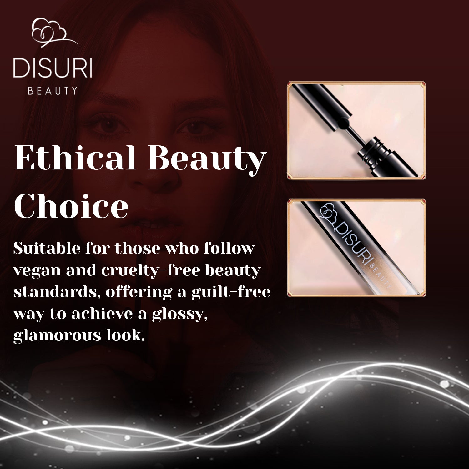 DISURI Beauty Glossy Blast Lip Gloss - Frosted Cake (M46)