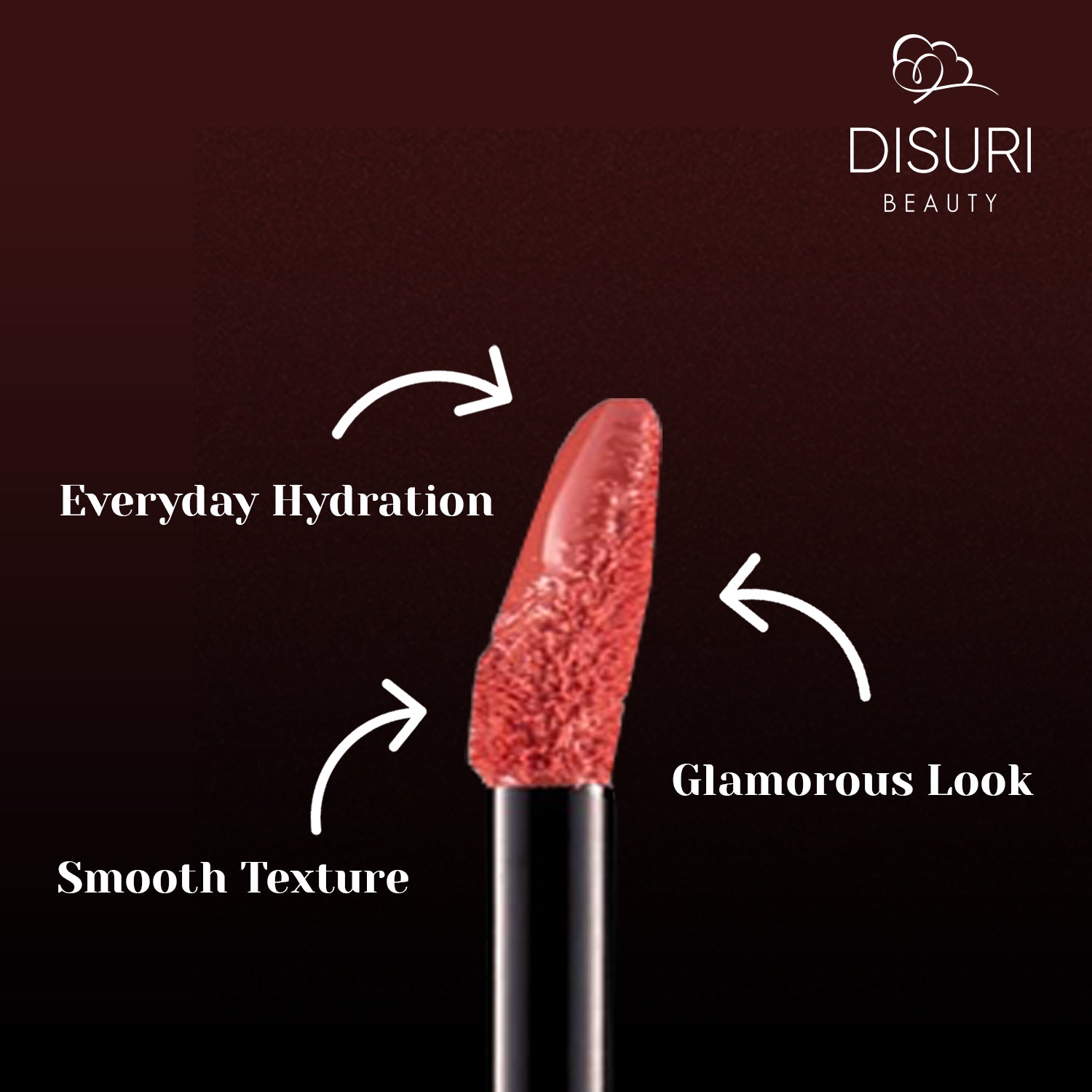 DISURI Beauty Glossy Blast Lip Gloss - Coral Rose (M32)