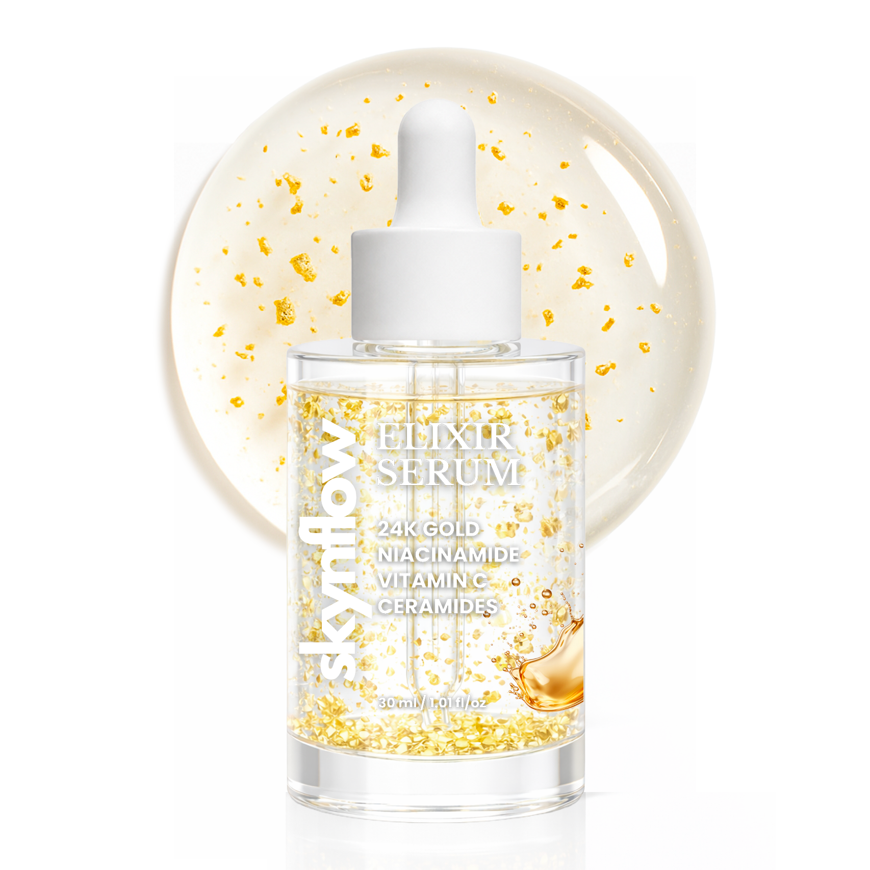 Elixir Serum - 24kGold Ceramides Niacinamide Vitamin C by Skynflow