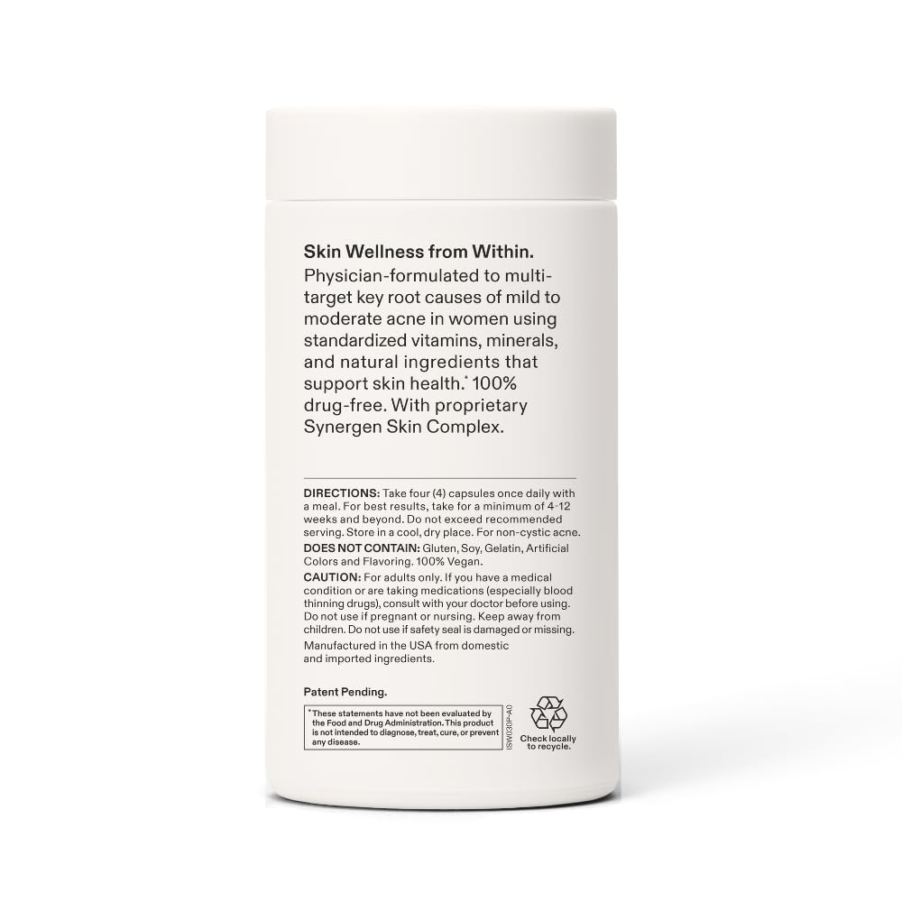 Nutrafol Clear Skin Nutraceutical Acne Supplement 3-Month Supply - DestGlow