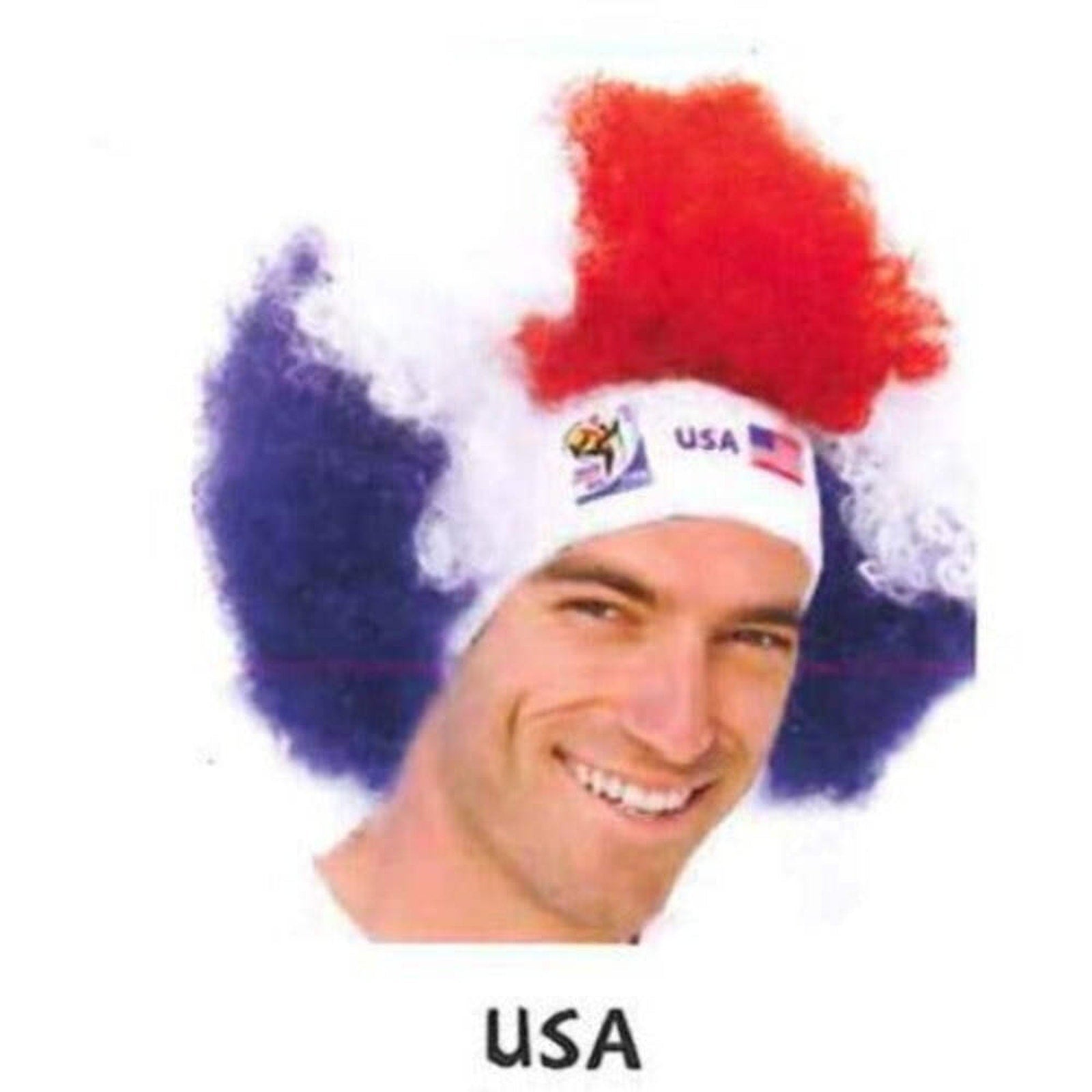 USA World Cup Soccer Afro Wig – Official FIFA Licensed Retro Fan Gear