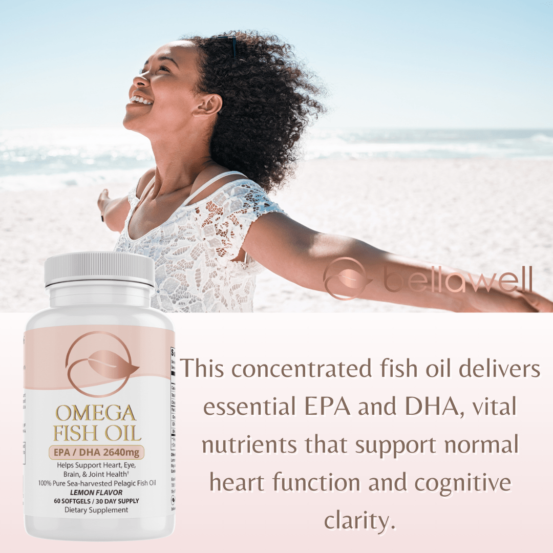Omega Fish Oil -Omega-3 Fatty Acids by Bellawell