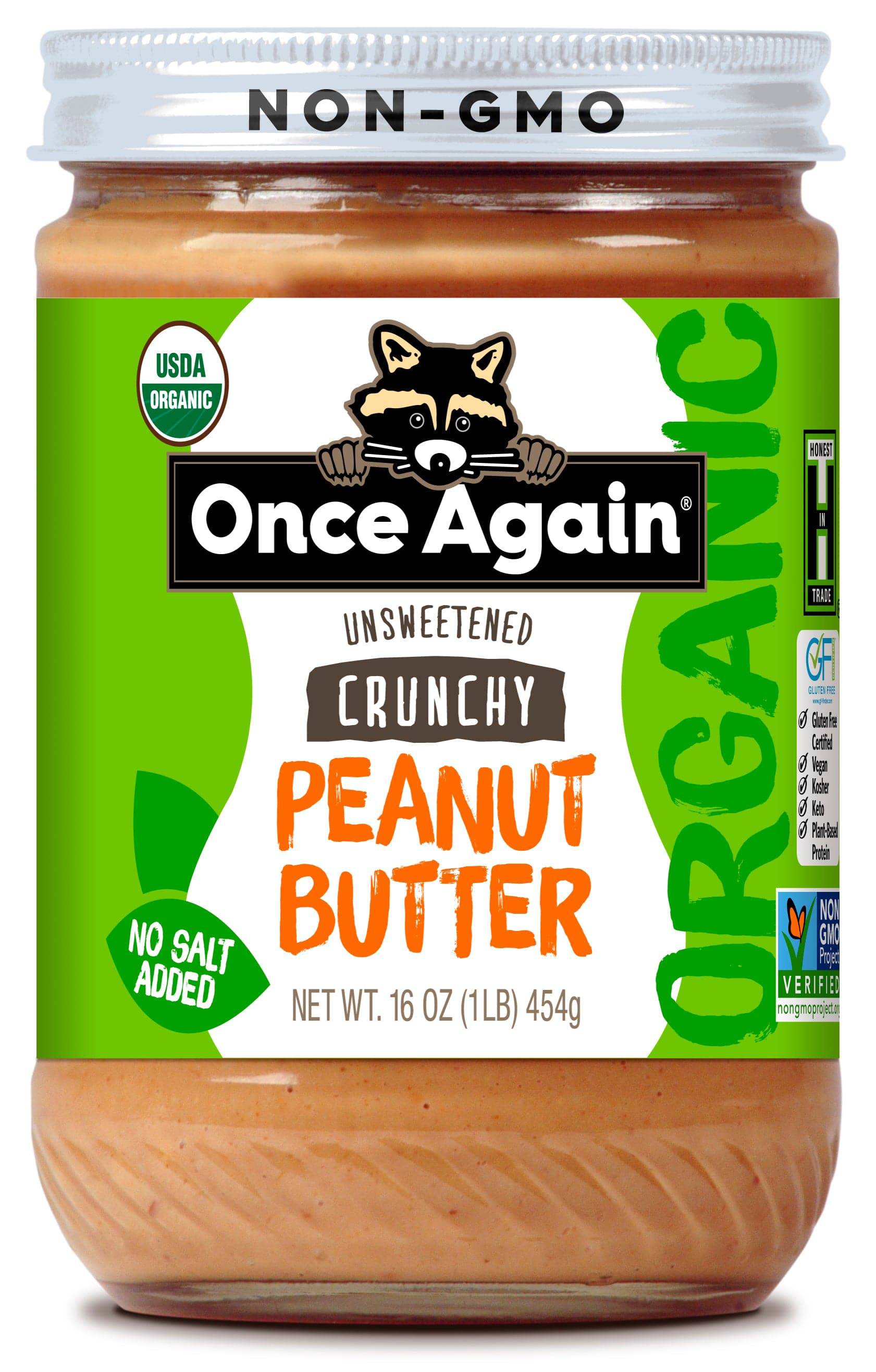 Peanut Butter, Crunchy, No Salt, Organic by Country Life Natural Foods