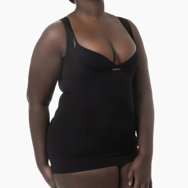 Open bust shapewear tank top with flat tummy effect - DestGlow