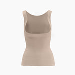 Open bust shapewear tank top with flat tummy effect - shirts & tops