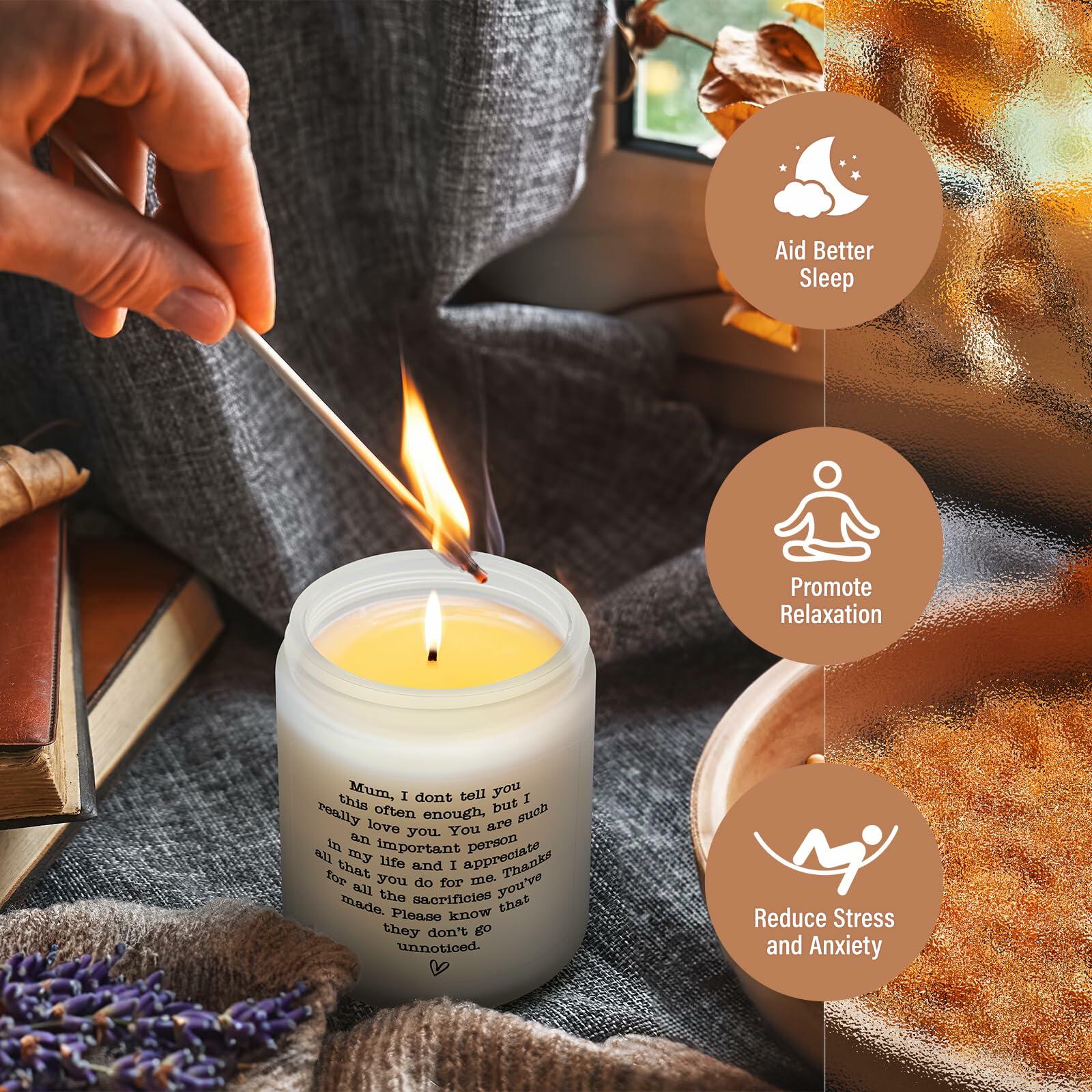 Scented Candles Gift for Mom Grandma Aunt Relaxing Present Thoughtful Gift