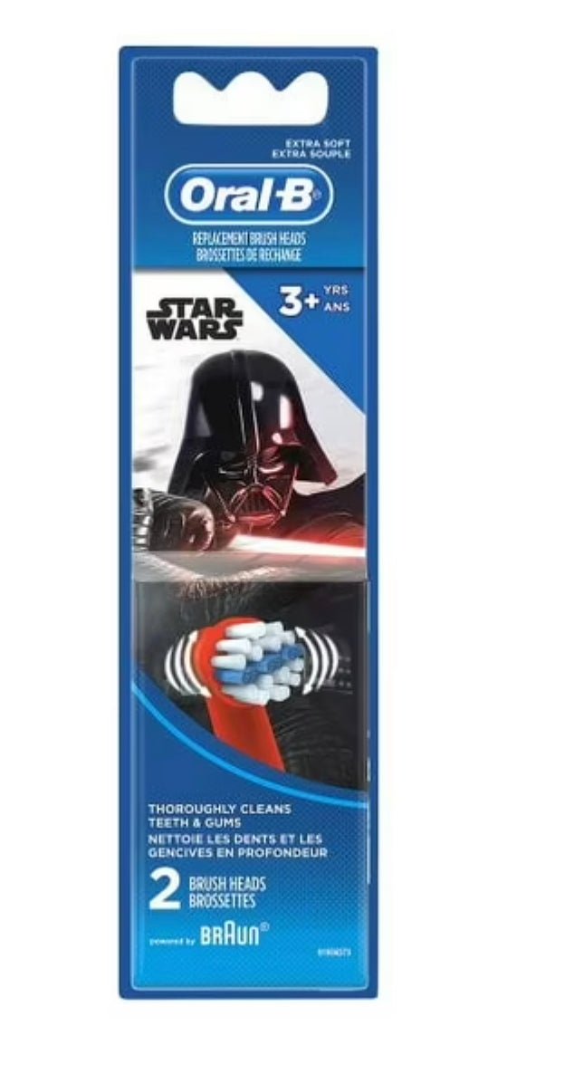 Oral-B Kids Star Wars Extra Soft Replacement Brush Heads, 2 Count
