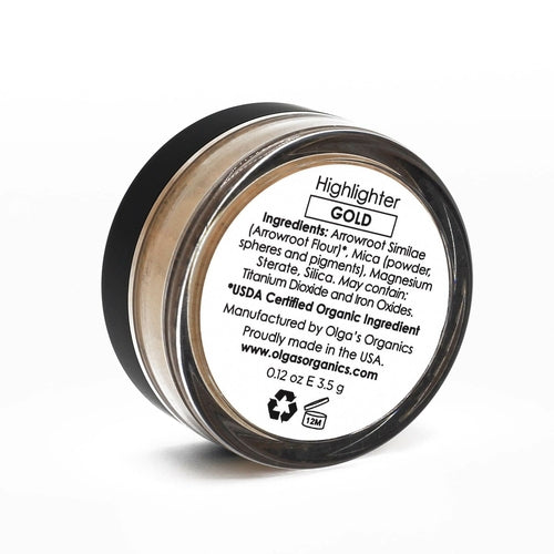 Organic Mineral Highlighter - Gold Shimmer for Radiant Glow