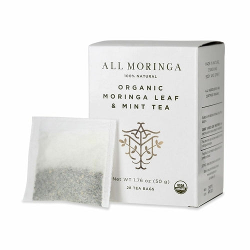Miracle Tree's Organic Moringa Tea - Mint & Chamomile Flavor, 25 Tea Bags