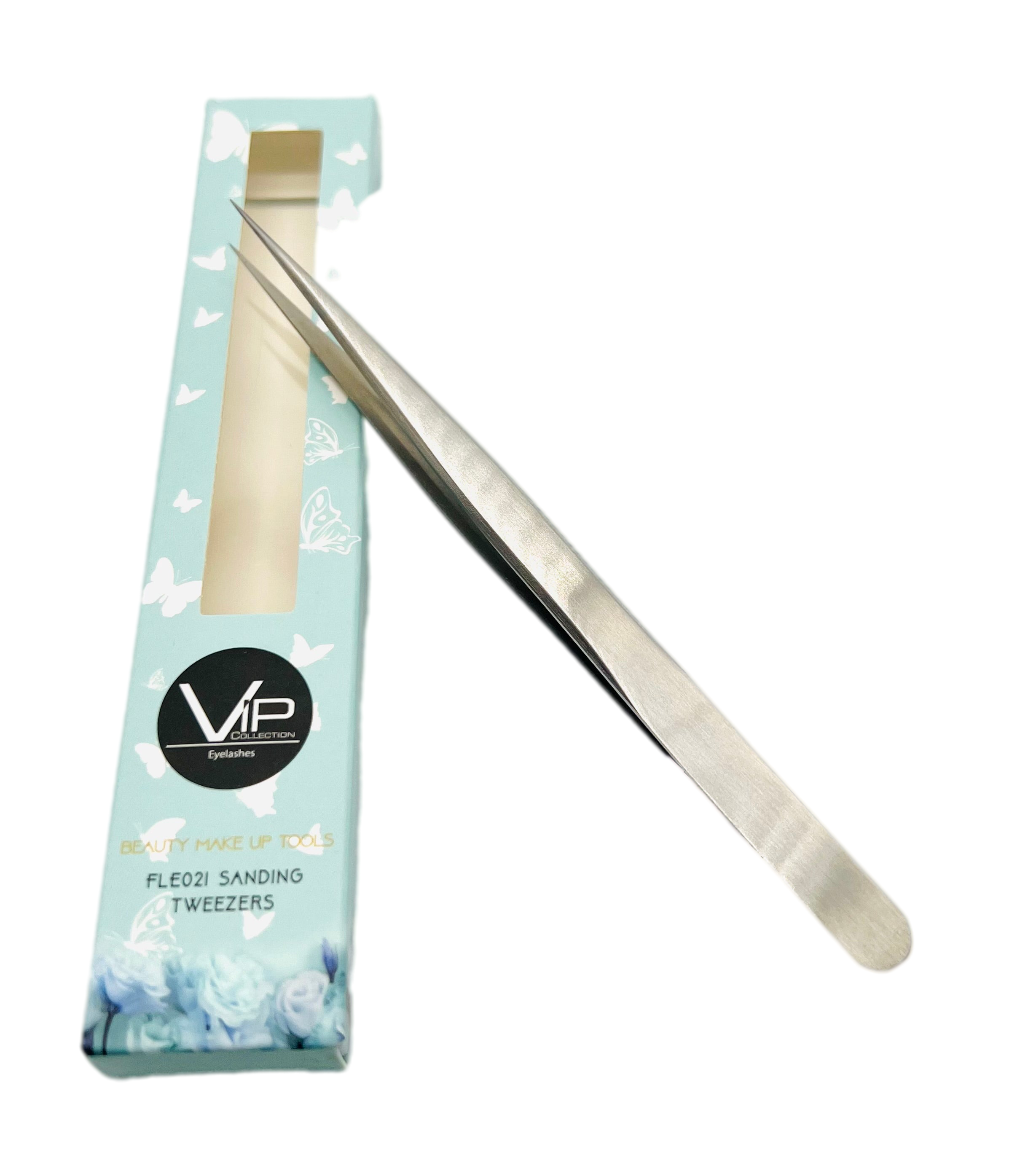 VIP Extensions Eyelash Tweezers FLE012, Blue