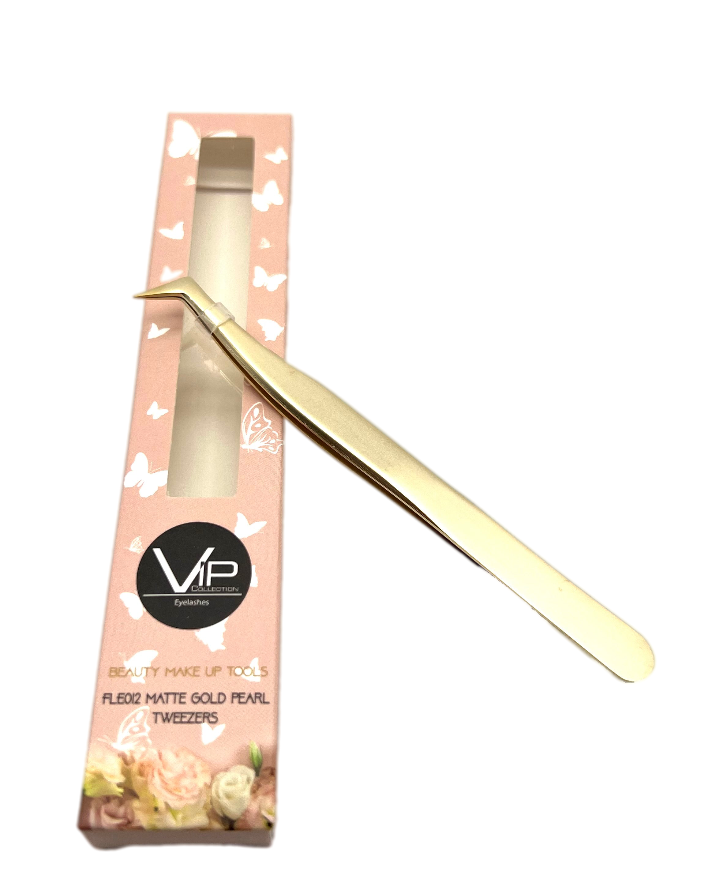 VIP Extensions Eyelash Tweezers FLE008, Blue