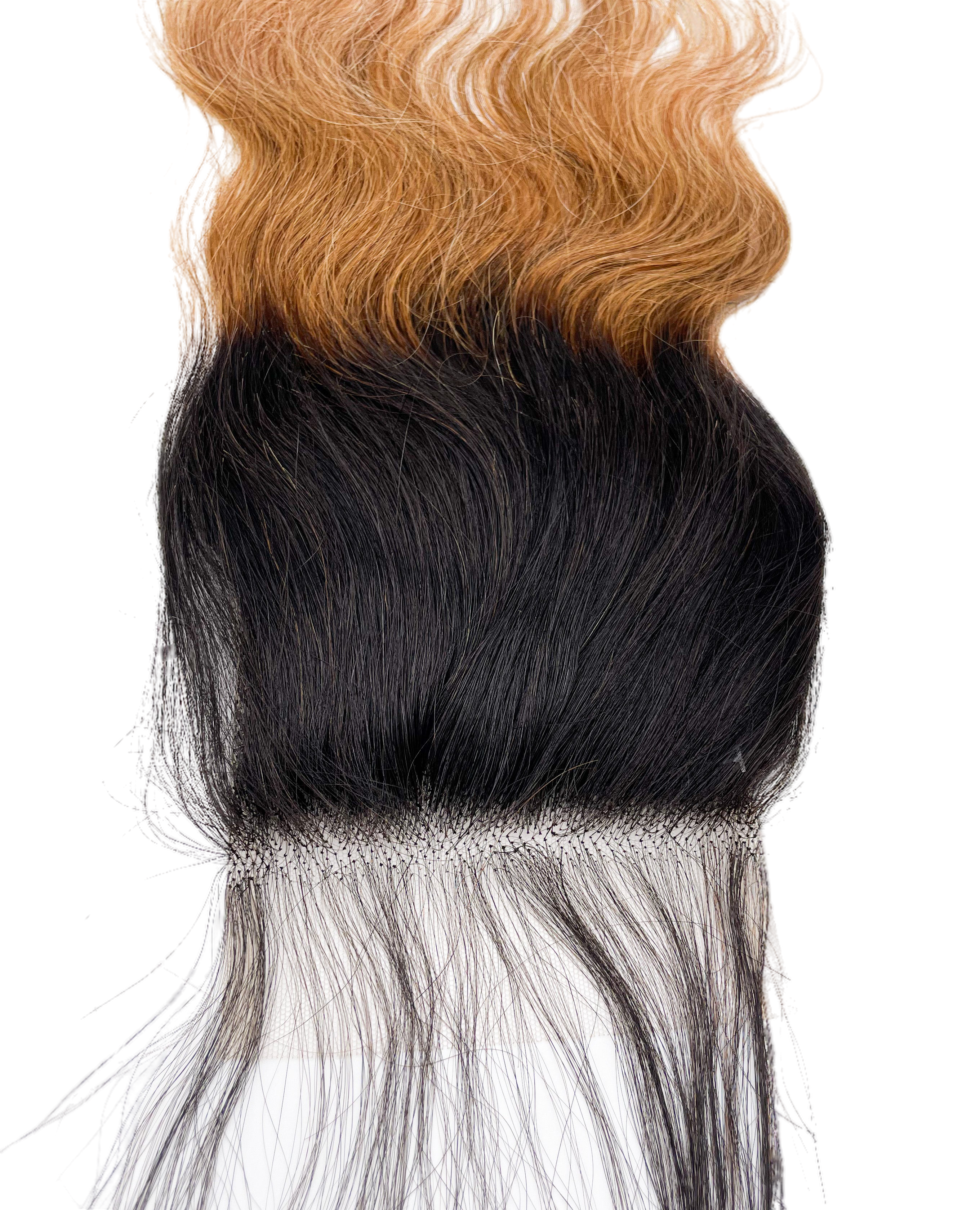 Rio Body Wave Closure 4x4 Gold, 16 in