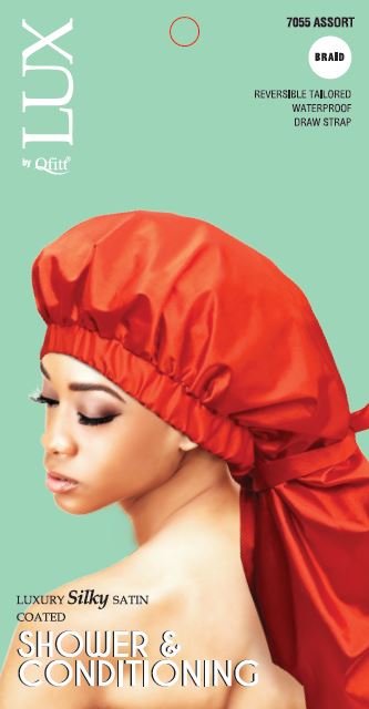 Qfitt Lux Silk Shower & Conditioning Cap, Scarlet