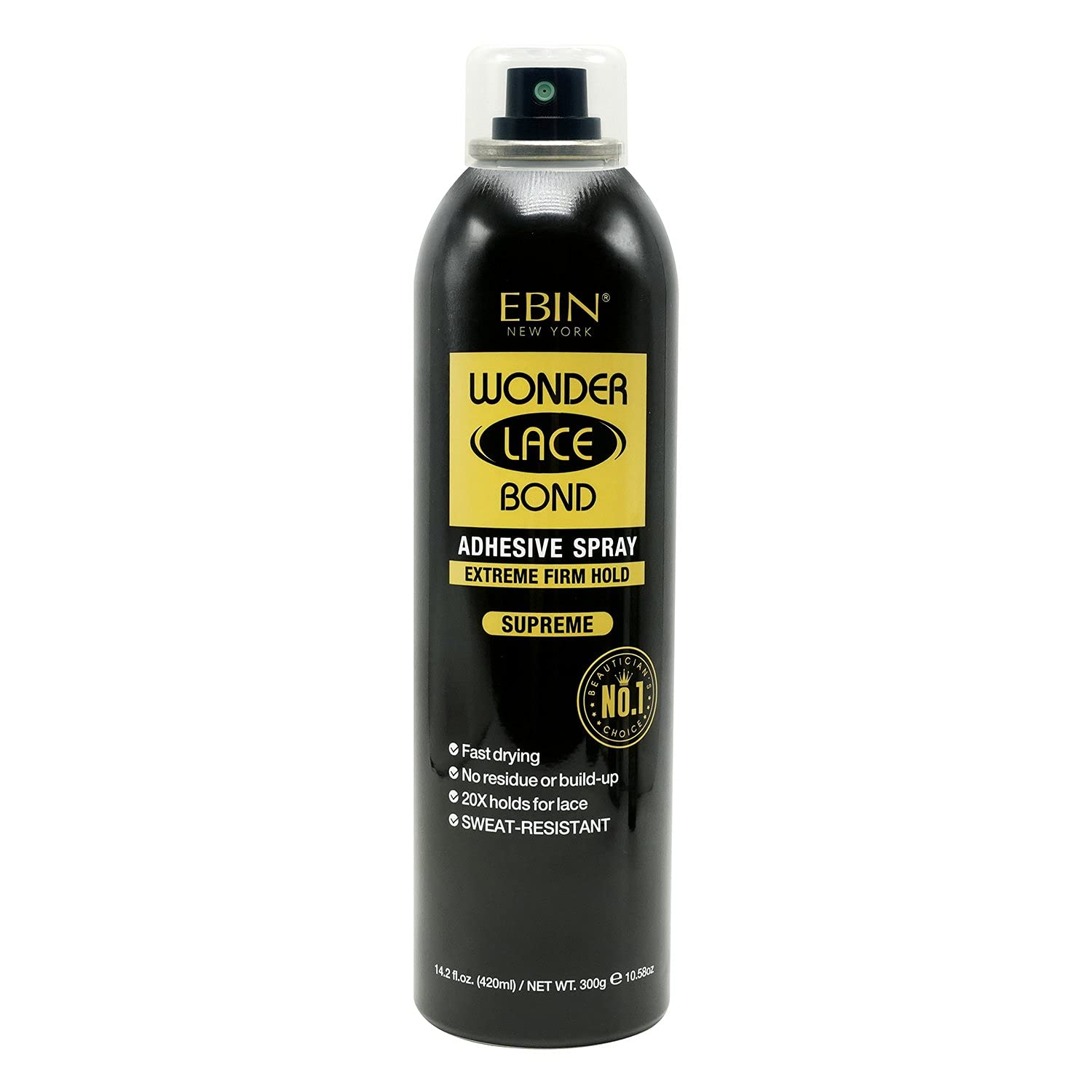 EBIN New York Wonder Lace Bond Adhesive Spray Supreme Hold, 6.08 oz