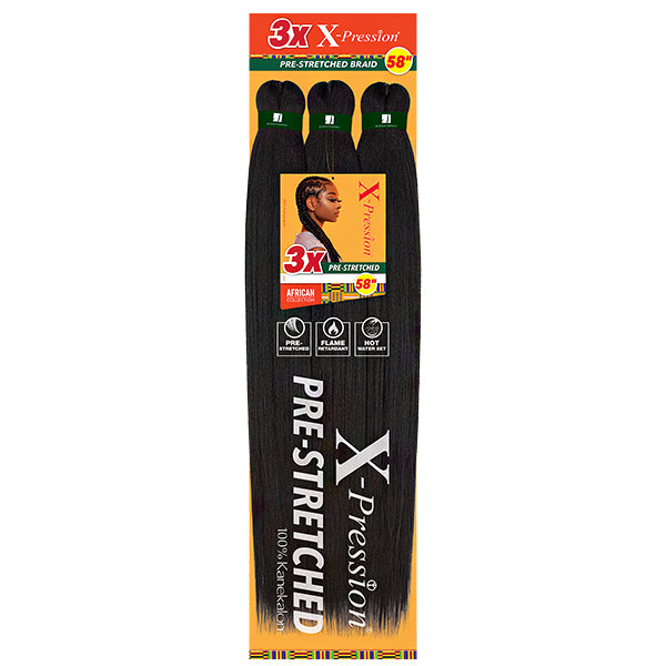 Sensationnel X-Pression 3X Pre-Stretched Braiding Hair 58 in, 613 Bleach Blonde