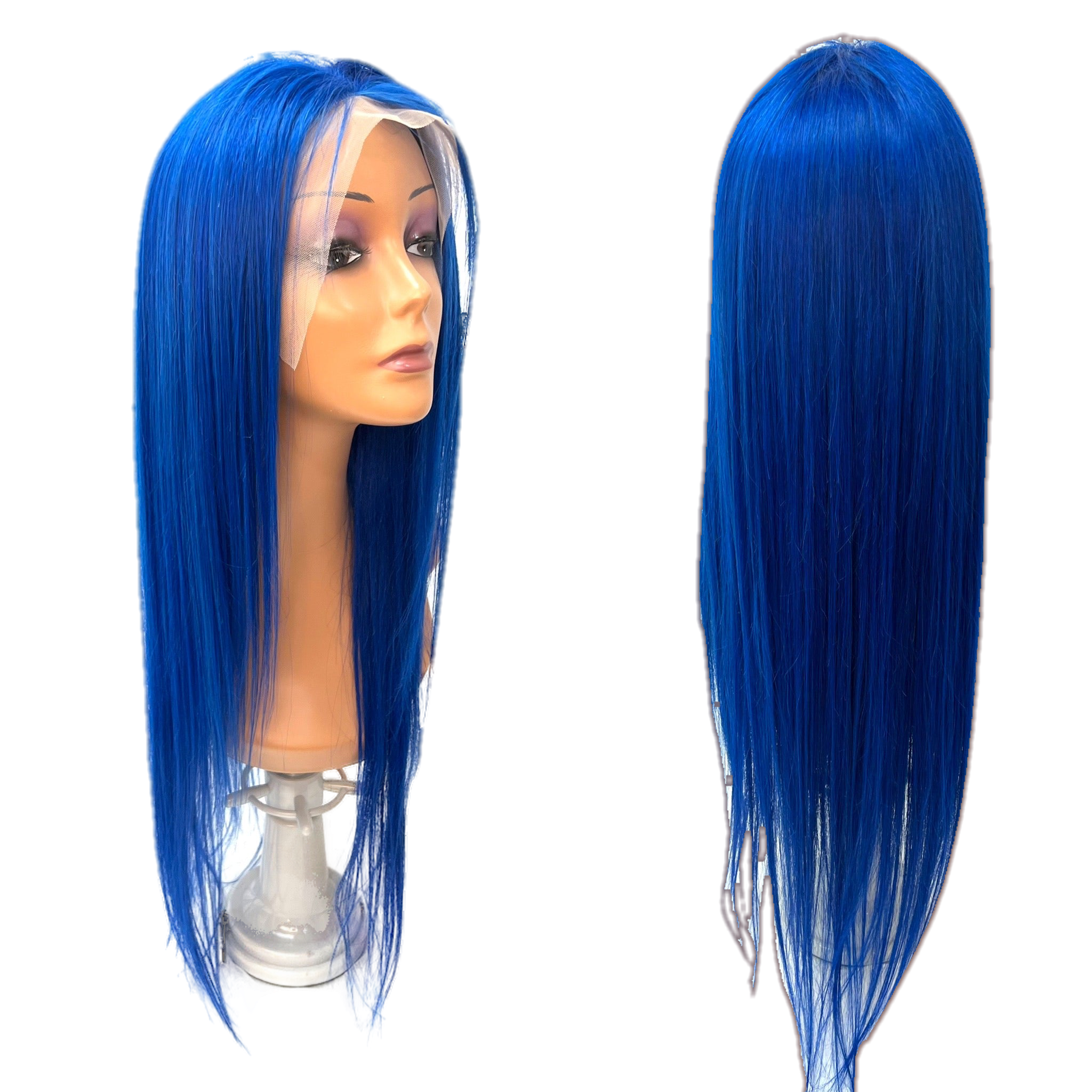 Rio Straight Human Hair Lace Front Wig, Pink, 10 in